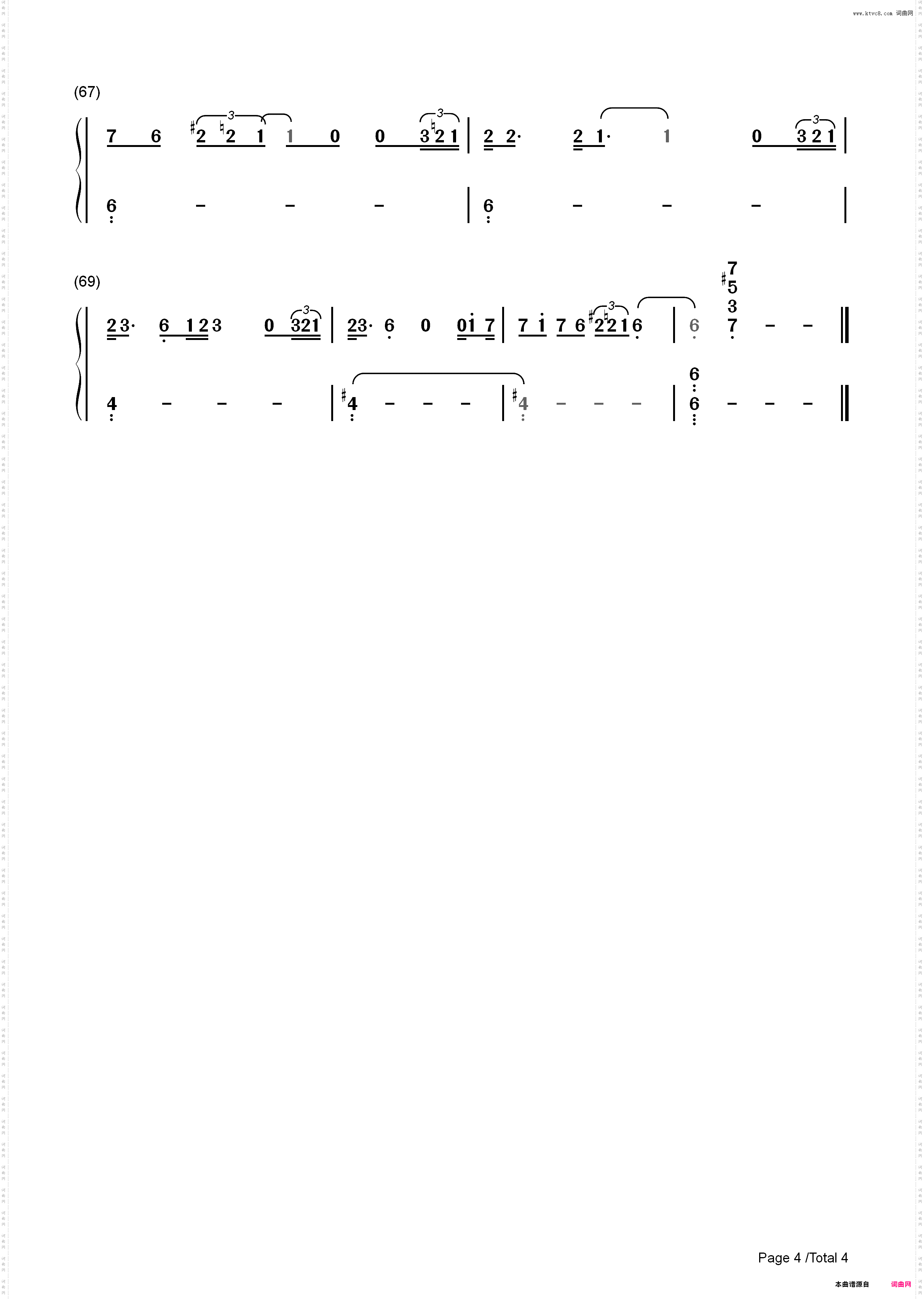 Honeymoon-Lana Del Rey_简谱版