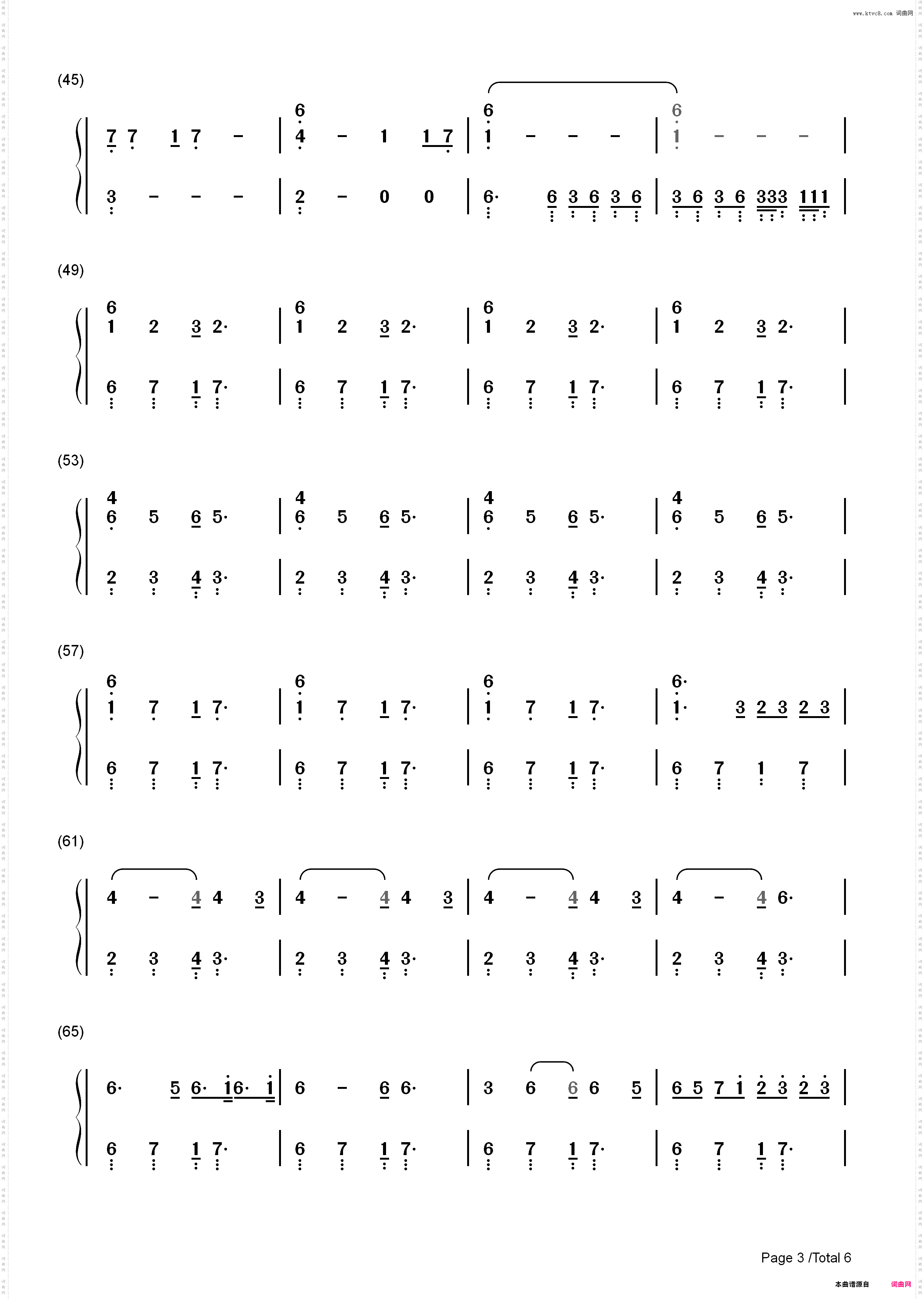 Hey You-Pink Floyd_简谱版