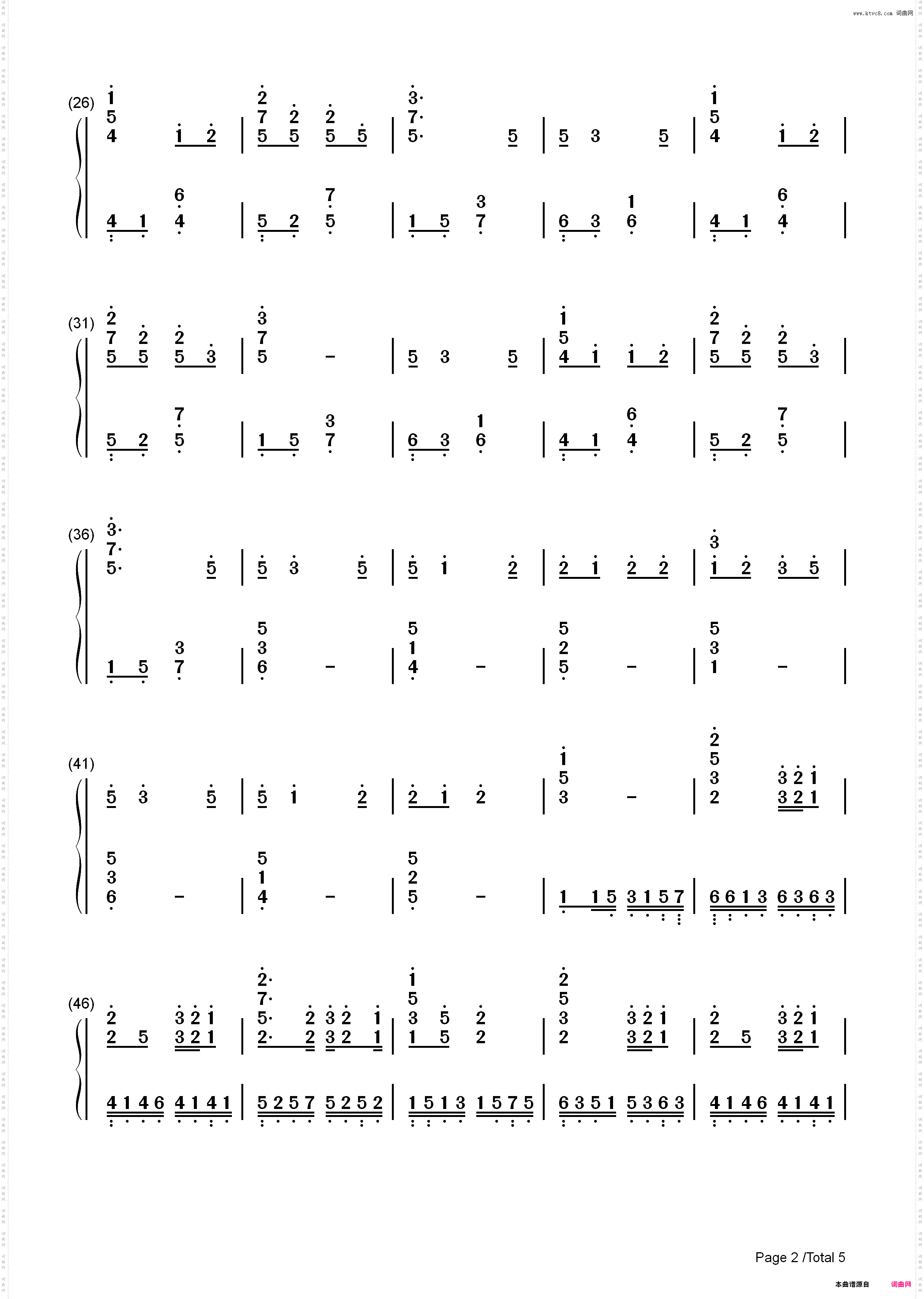 You-寒蝉鸣泣之时OST_简谱版