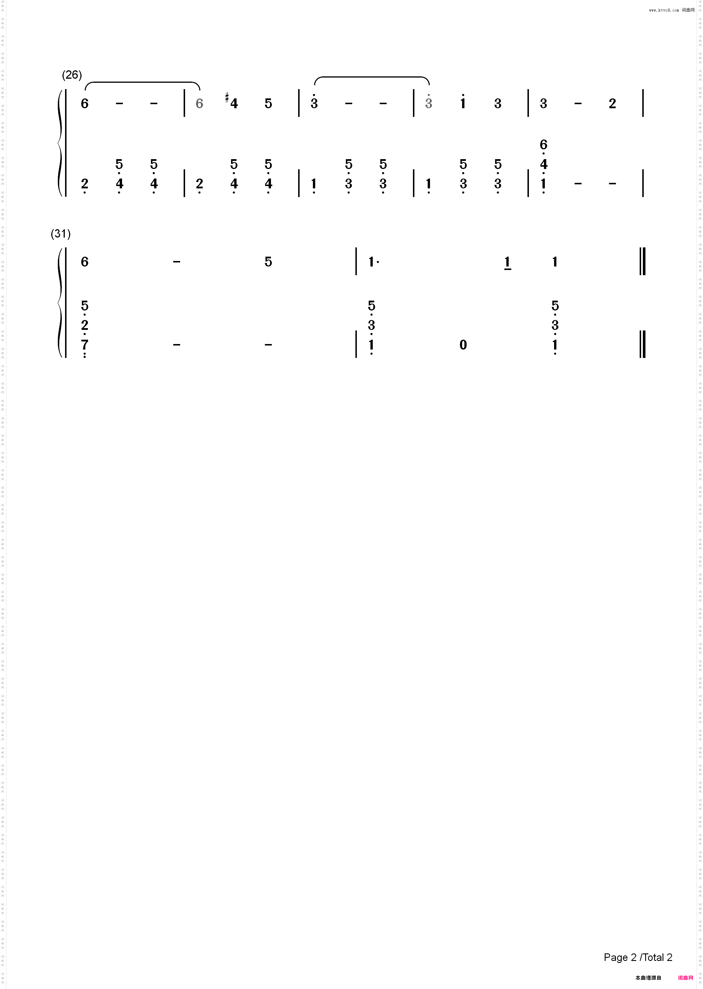 蓝色多瑙河简单版_简谱版
