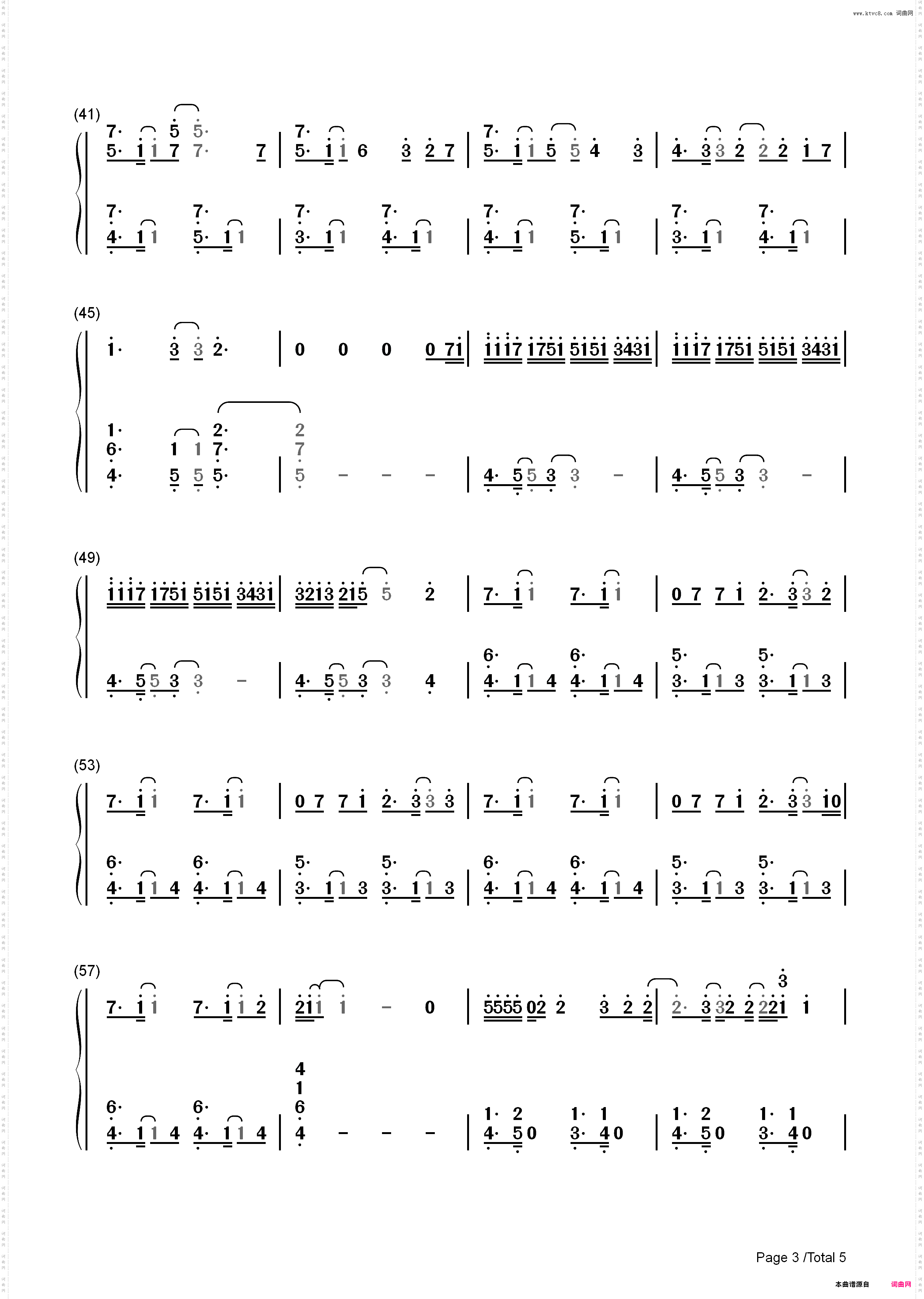 A Thousand Miles-Vanessa Carlton_简谱版