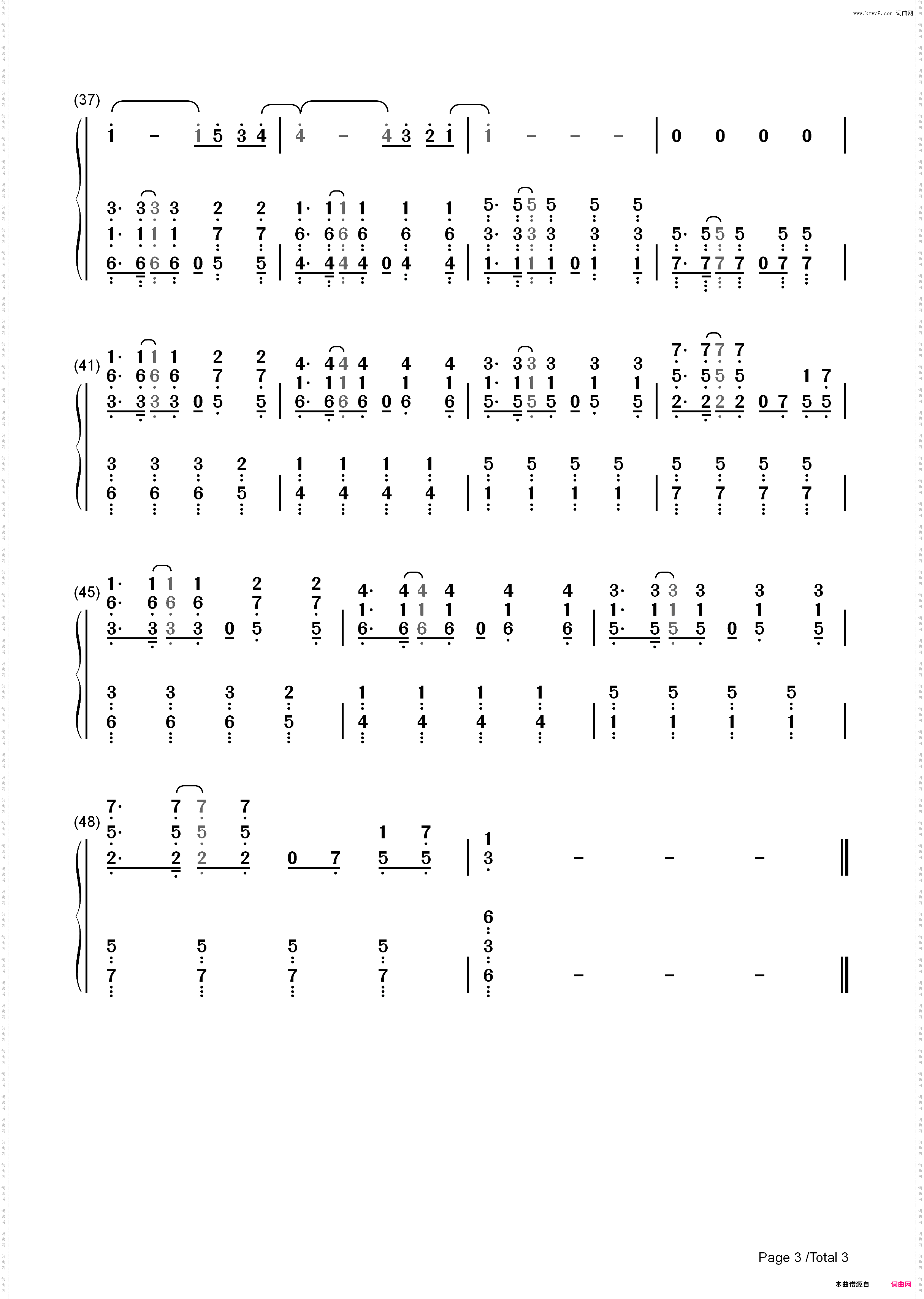 A Sky Full of Stars-Coldplay_简谱版