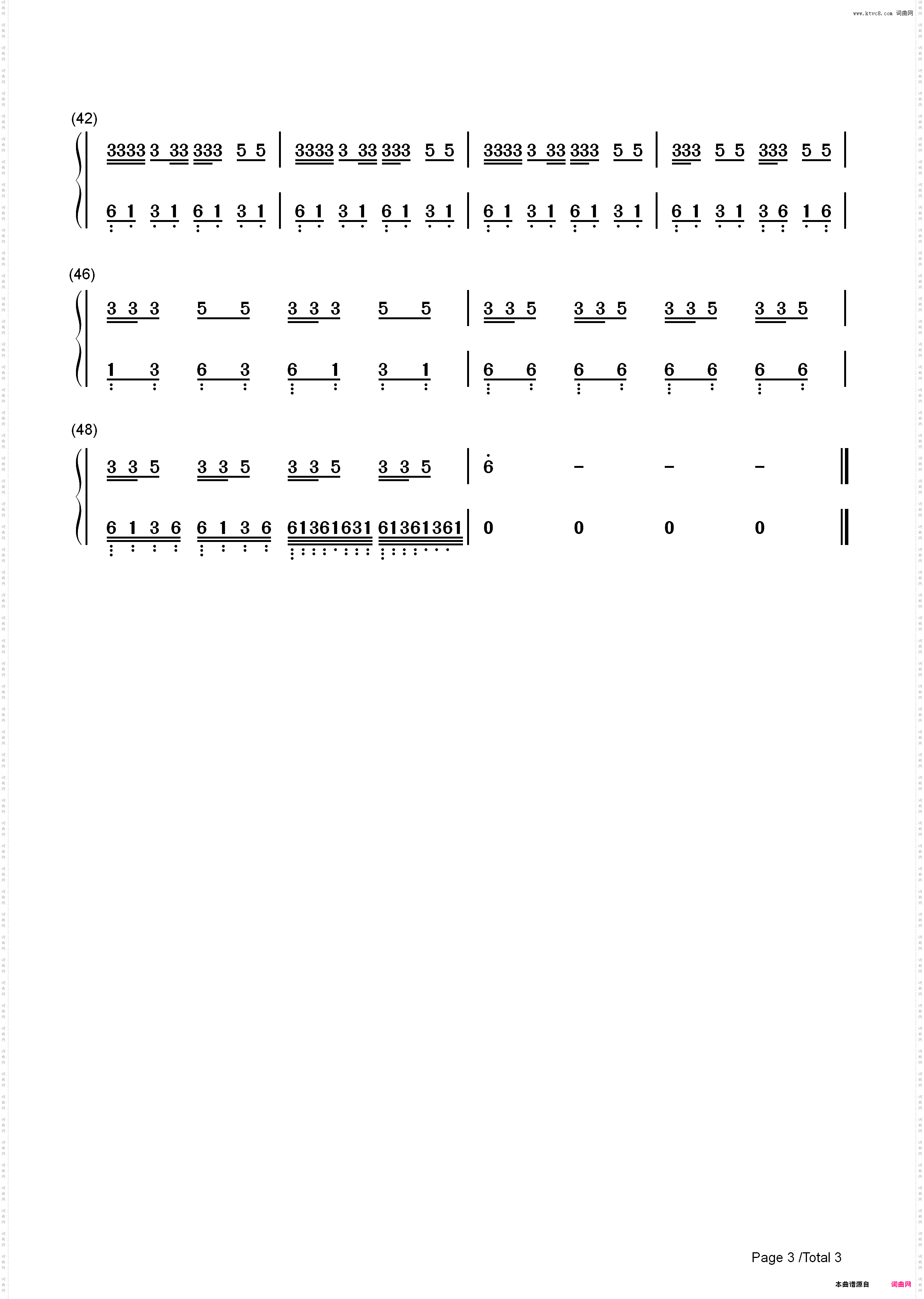 Sandstorm-Darude_简谱版