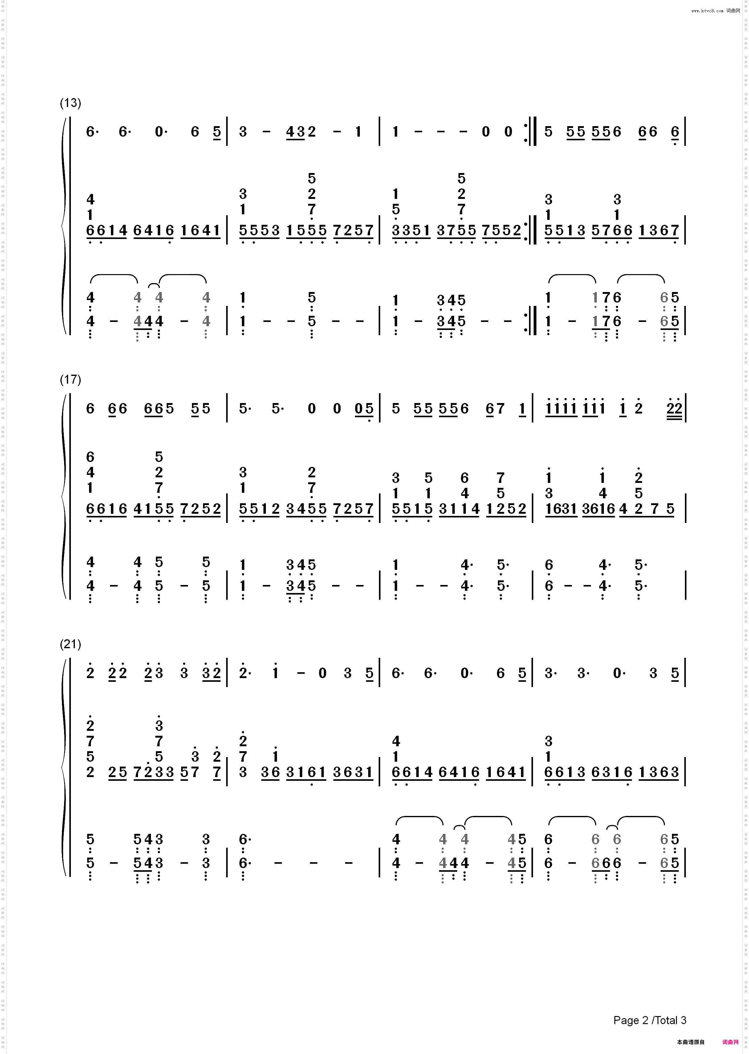 Hallelujah-怪物史莱克OST_简谱版