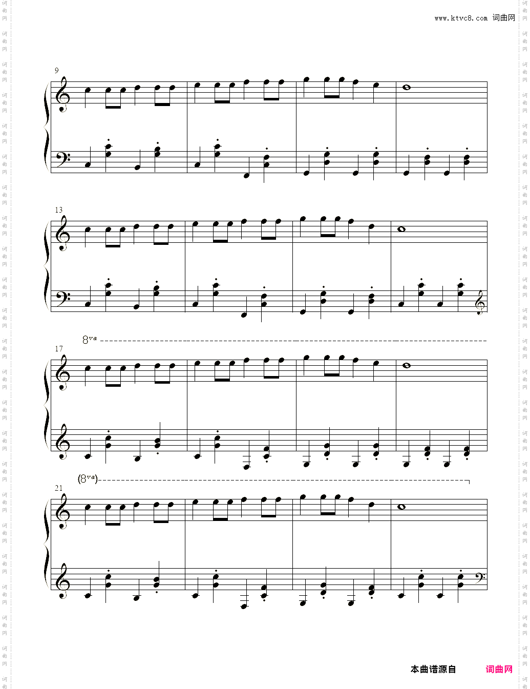十个小手指宝宝钢琴曲