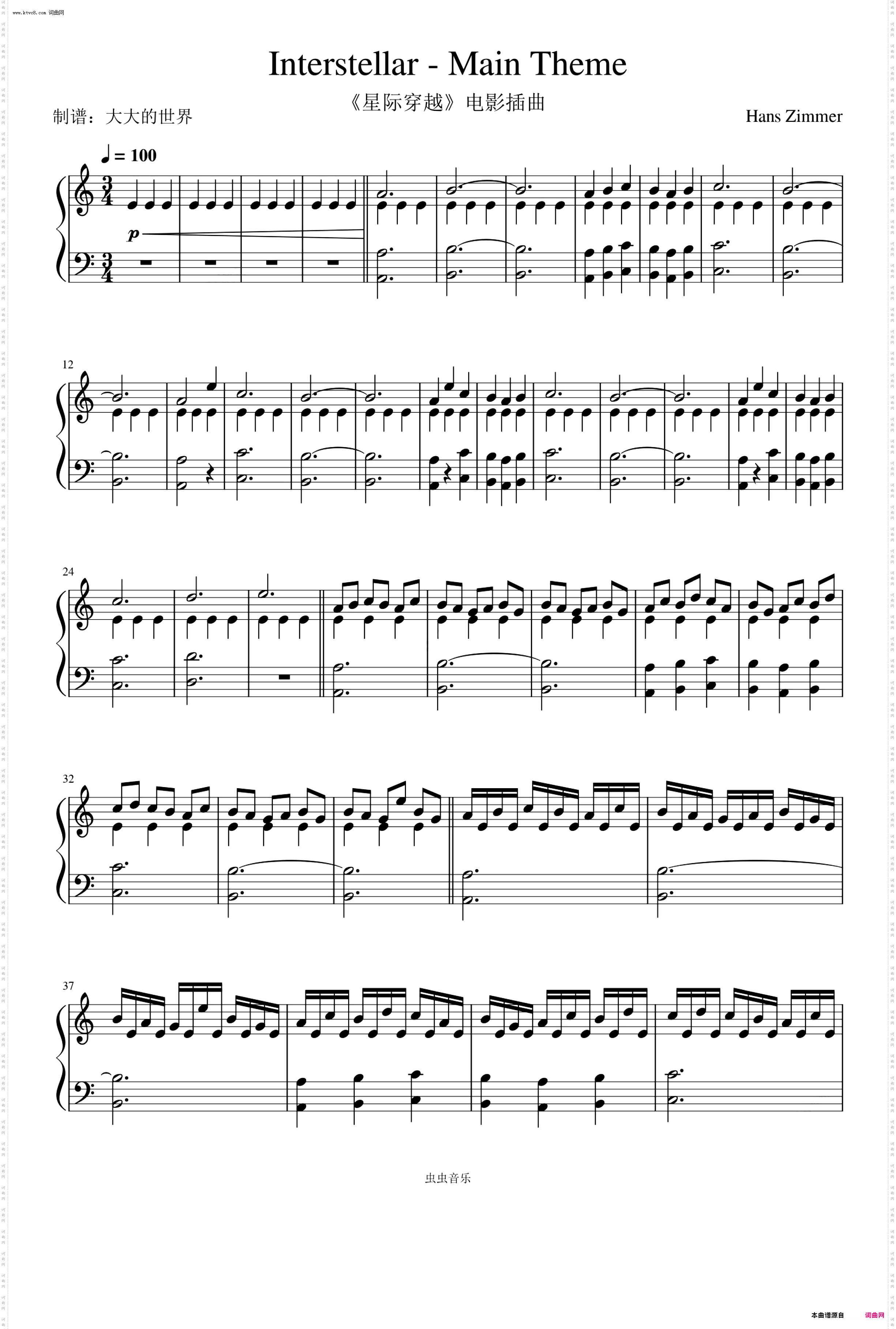 Interstellar_《星际穿越》Interstellar - Main Theme