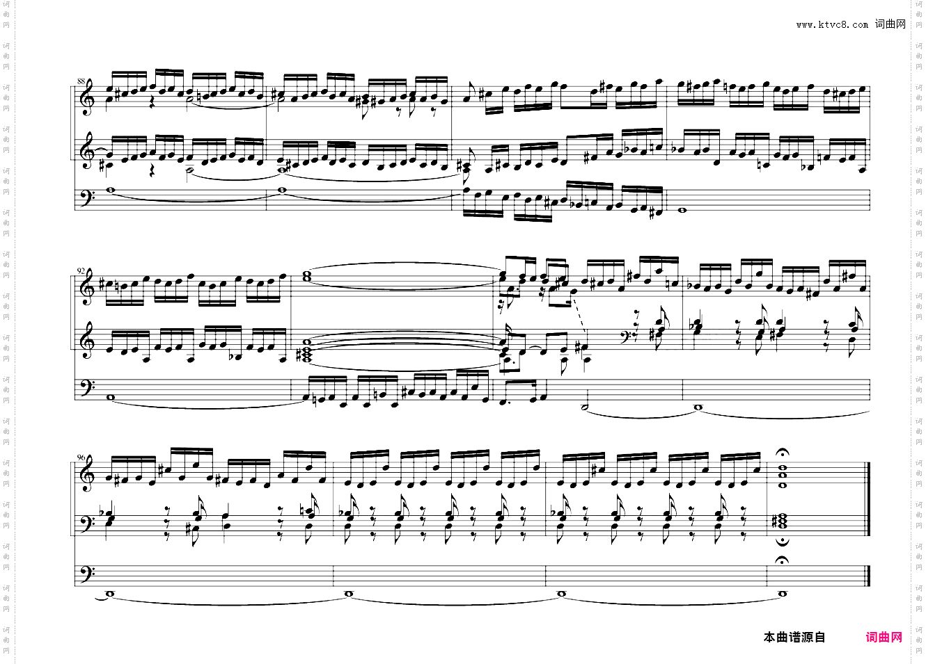 巴赫 d小调托卡塔 BWV538