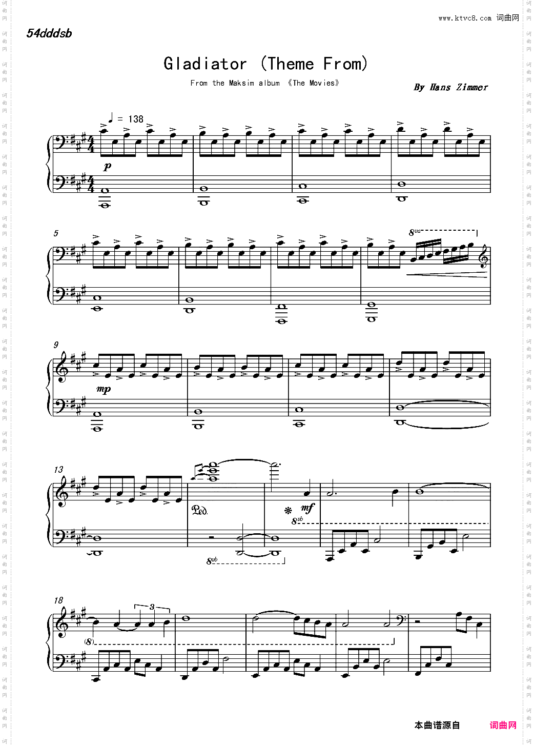 Gladiator Theme From 角斗士主题曲