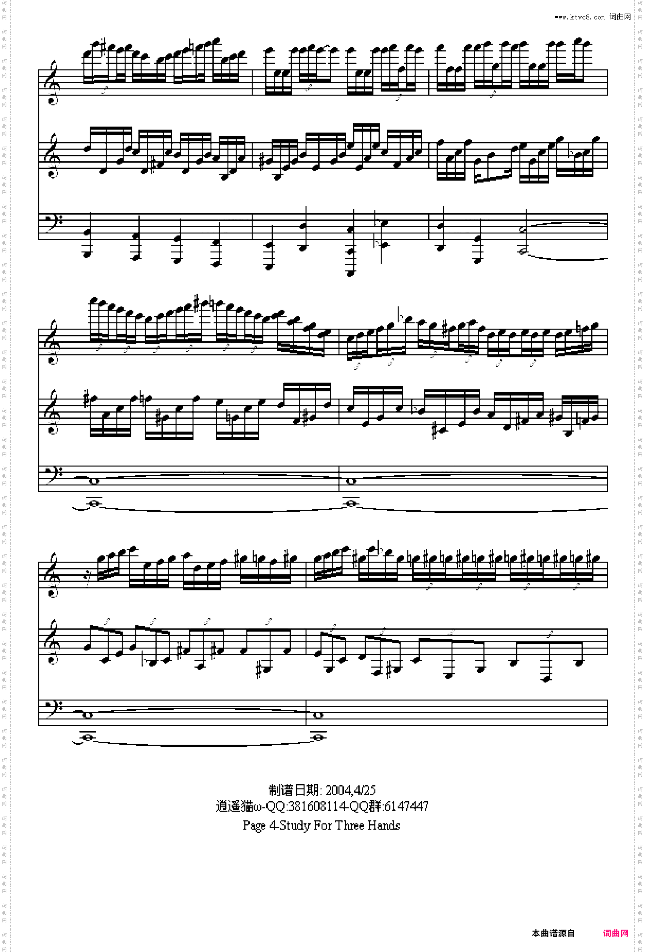 Study For Three Hands