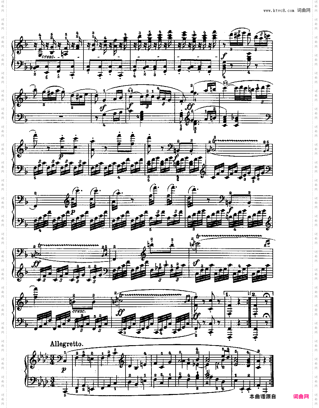 F大调第六钢琴奏鸣曲 - Op·10—2