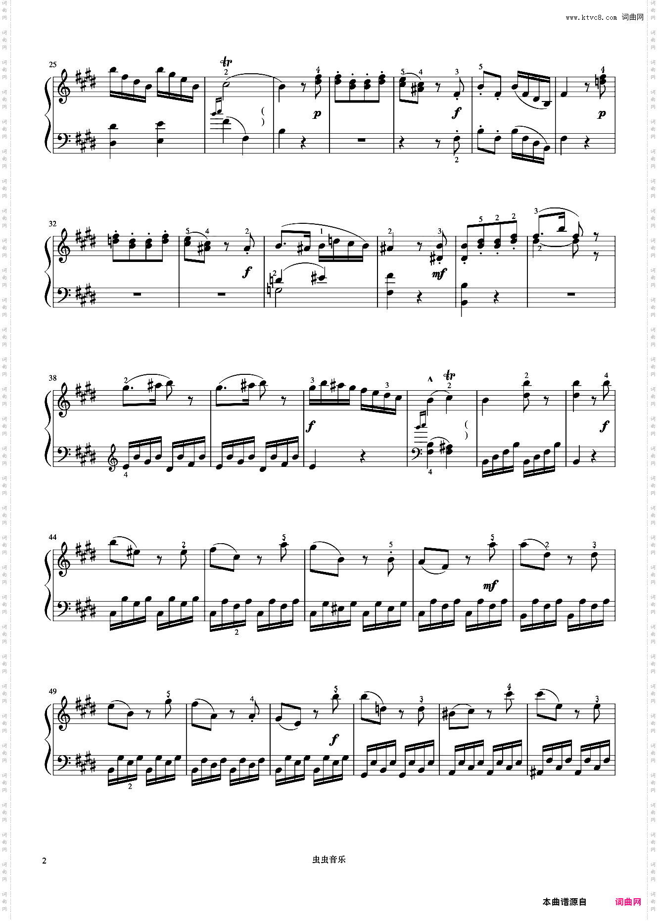 6级 E大调奏鸣曲第三乐章《音协钢琴考级曲目 6-8级》