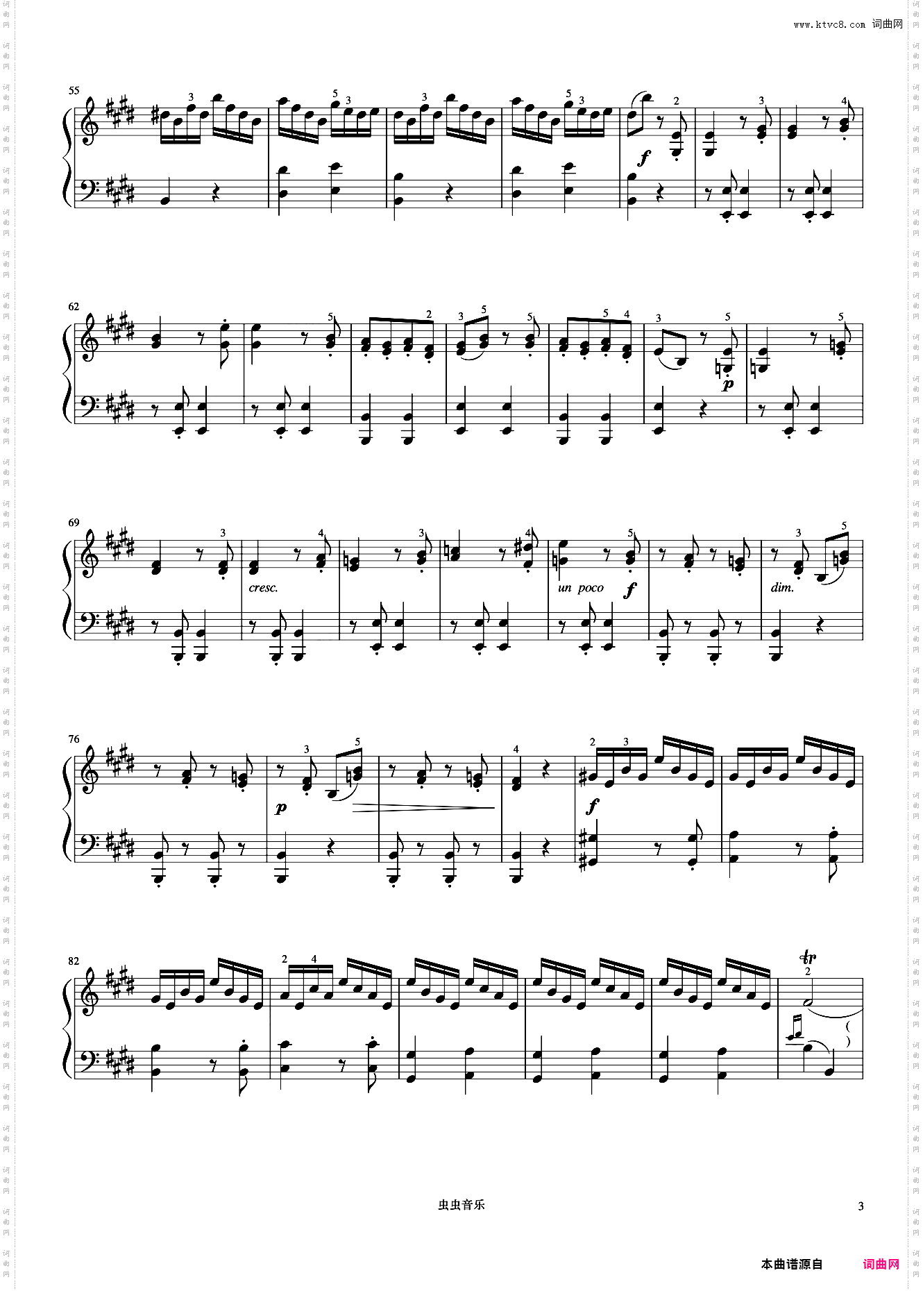 6级 E大调奏鸣曲第三乐章《音协钢琴考级曲目 6-8级》