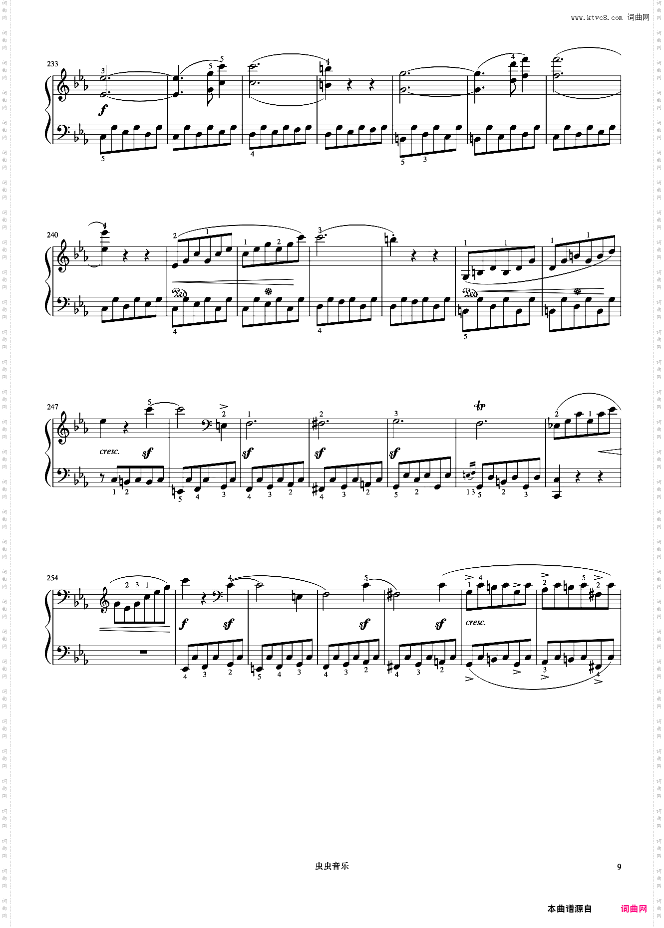 9级 c小调奏鸣曲第一乐章《音协钢琴考级曲目 9-10级》