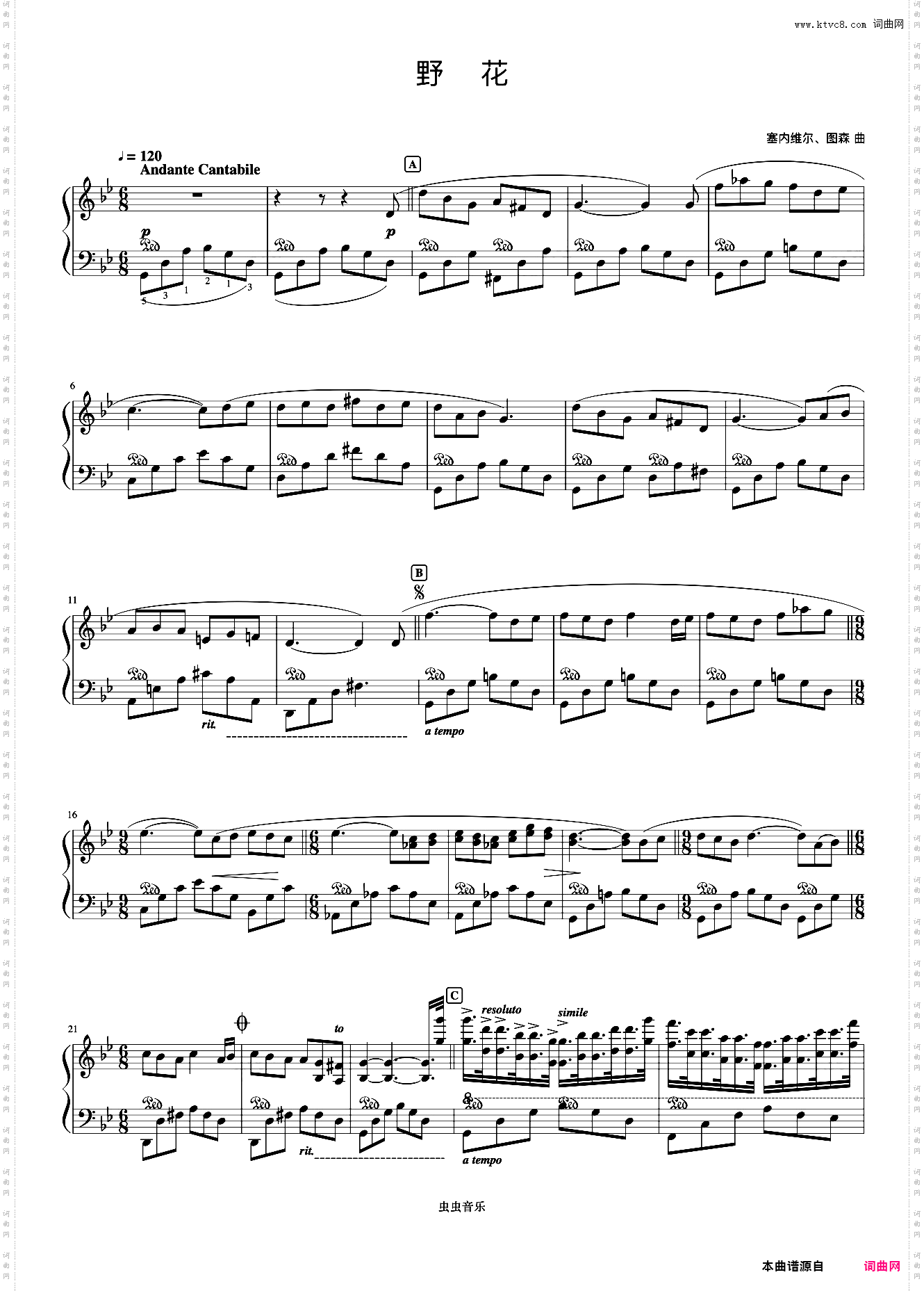 39野花《浪漫永恒——理查德克莱德曼全新钢琴曲精选集》