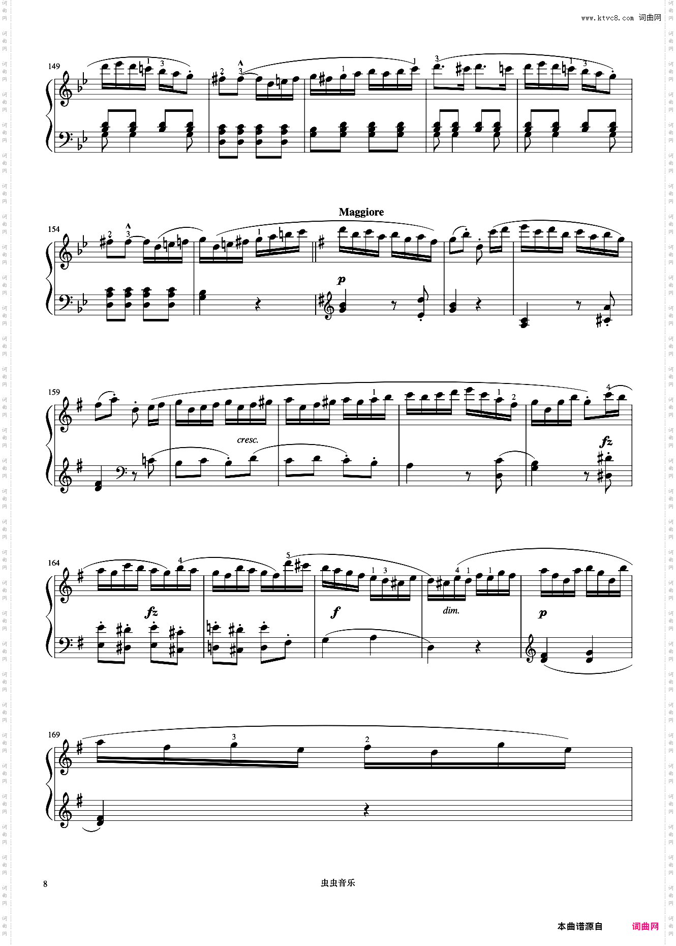 8级 吉普赛回旋曲《中国院钢琴考级曲目》