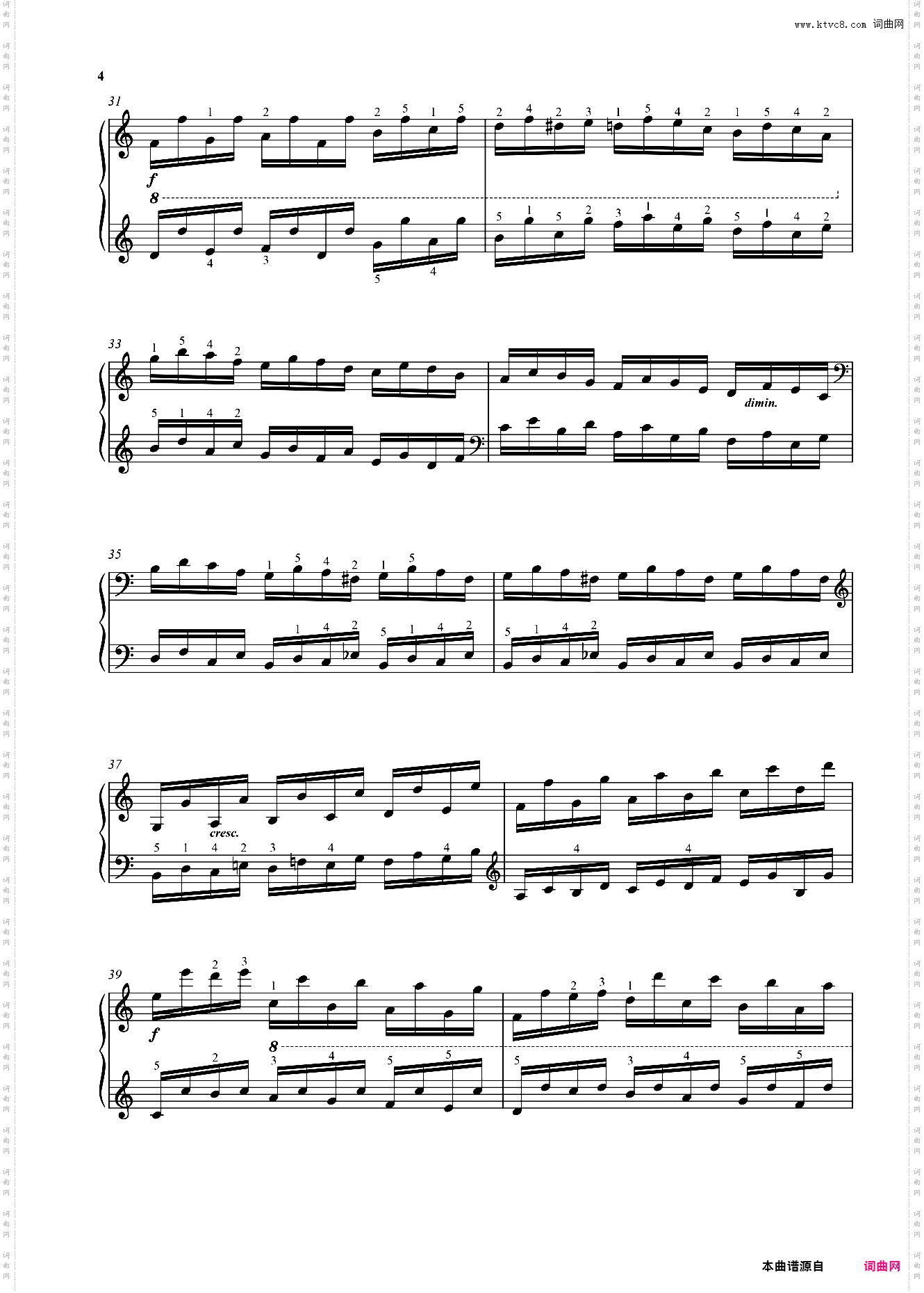 车尔尼299，No20