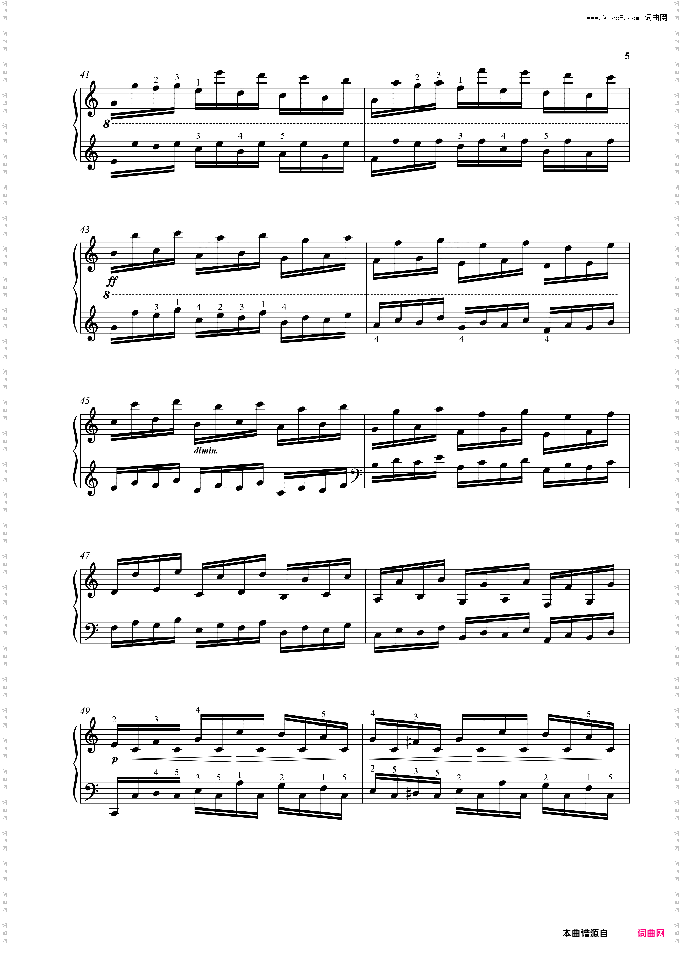 车尔尼299，No20