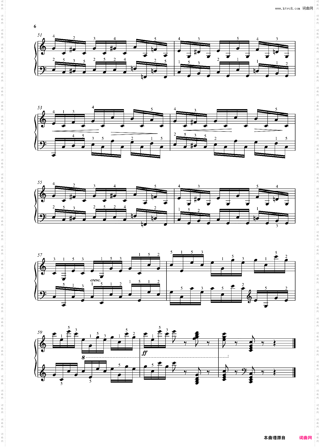 车尔尼299，No20