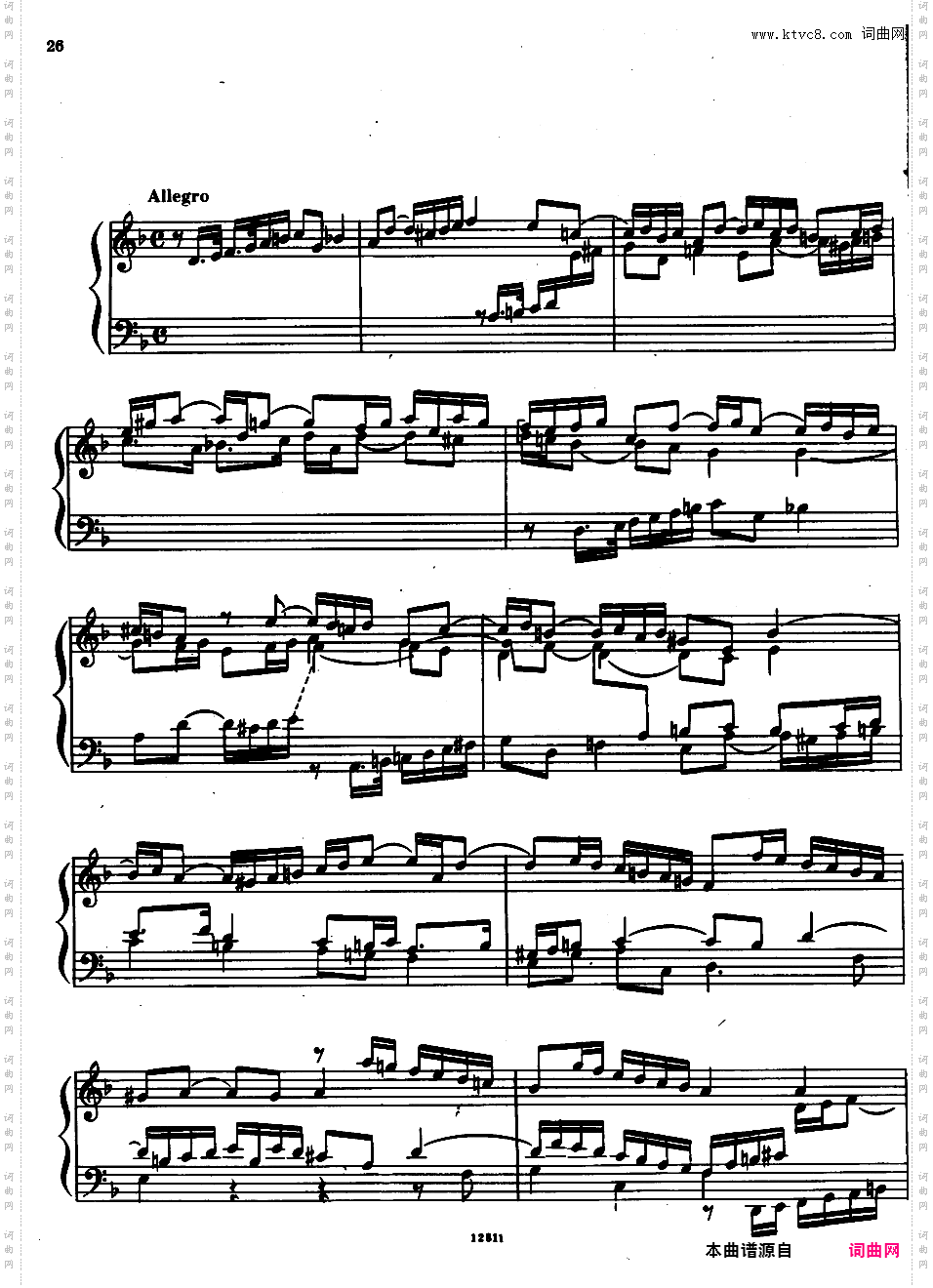 d小调第三组曲 Suite No·3 in d Minor HWV 428