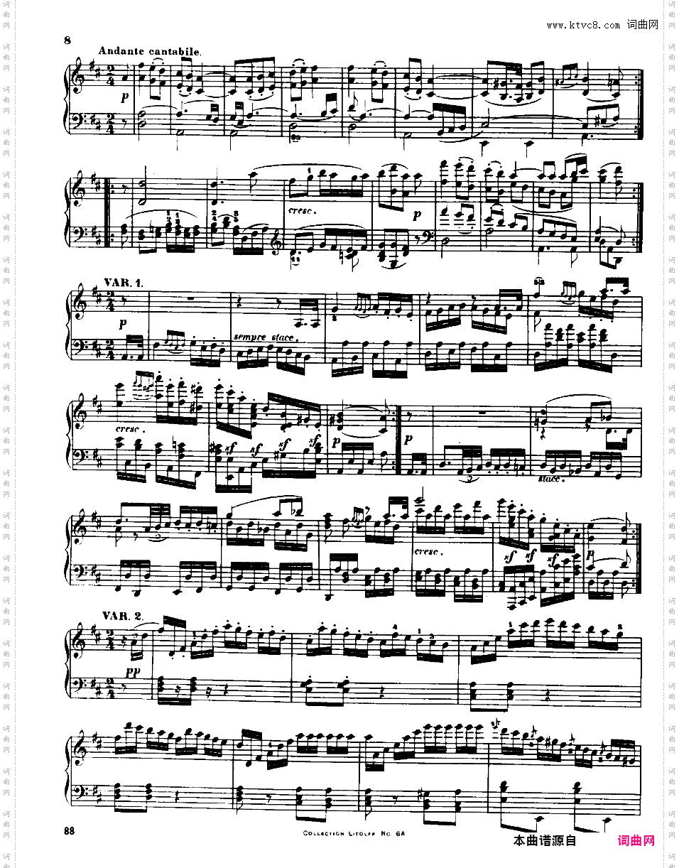 A大调第五弦乐四重奏 String Quartet No·5 in A Major Op·18-5