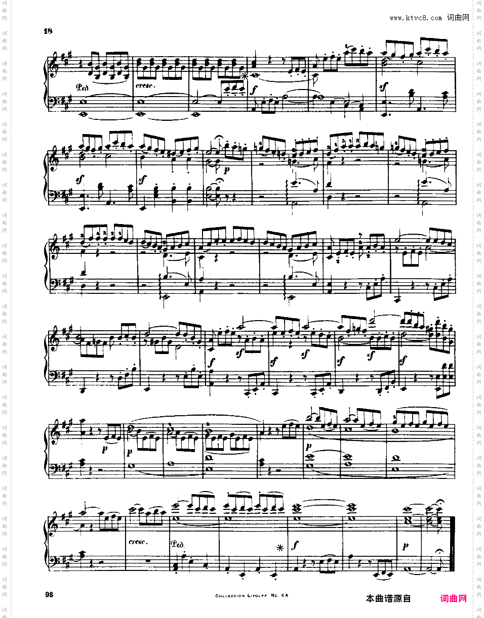 A大调第五弦乐四重奏 String Quartet No·5 in A Major Op·18-5