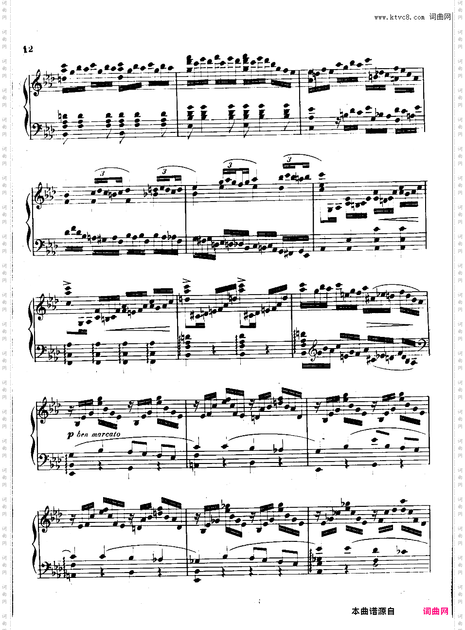 降A大调第三钢琴奏鸣曲 Piano Sonata No·3 Op·68