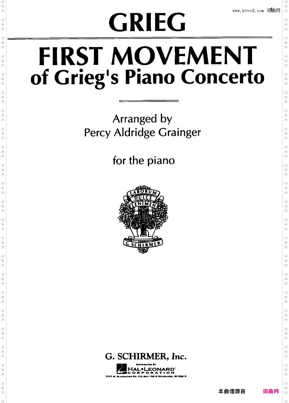 改编格里格作品Grieg-Grainger