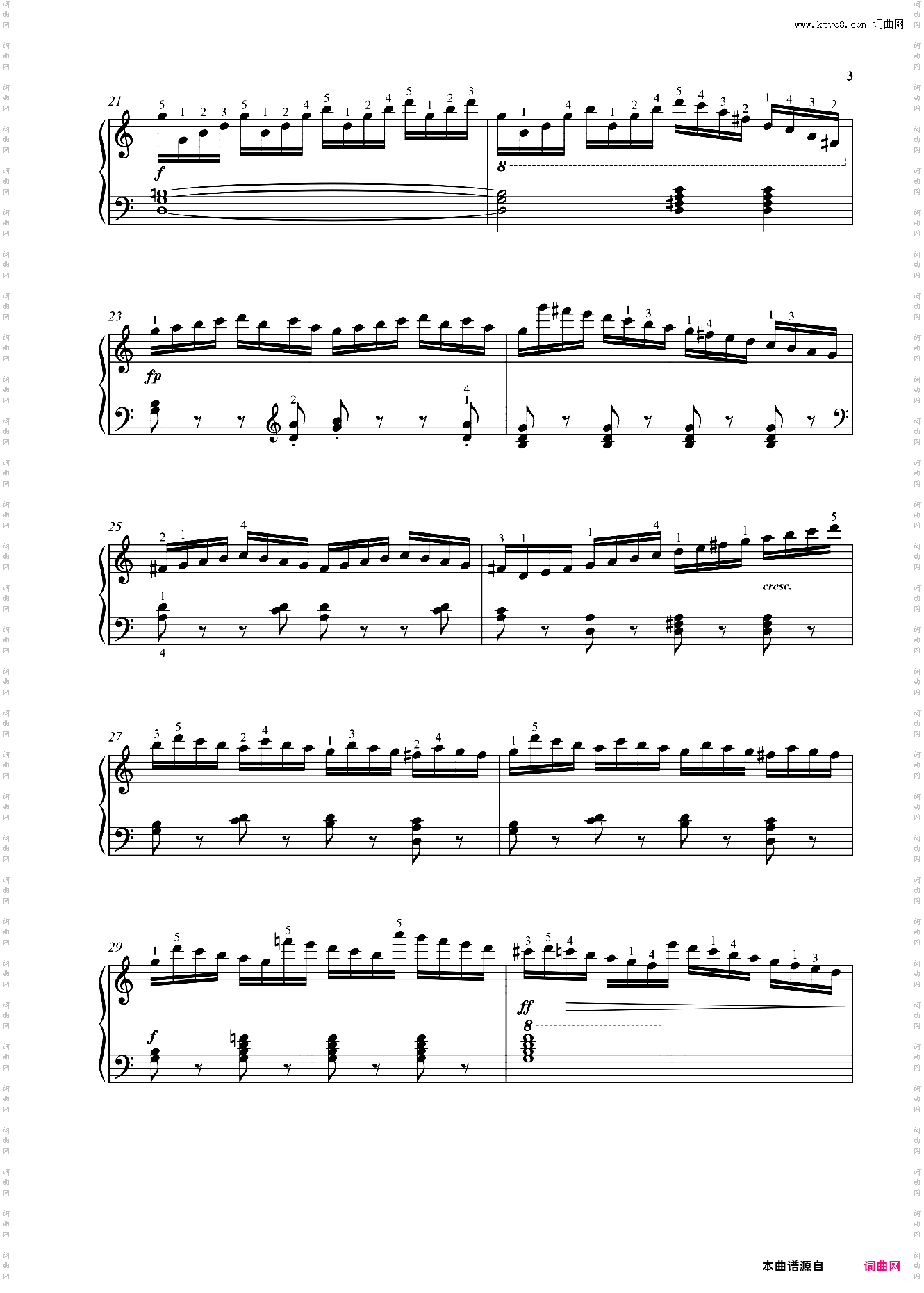 车尔尼299，No8