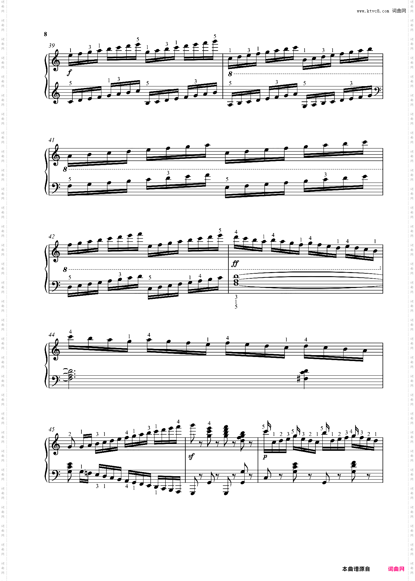 车尔尼299，No5