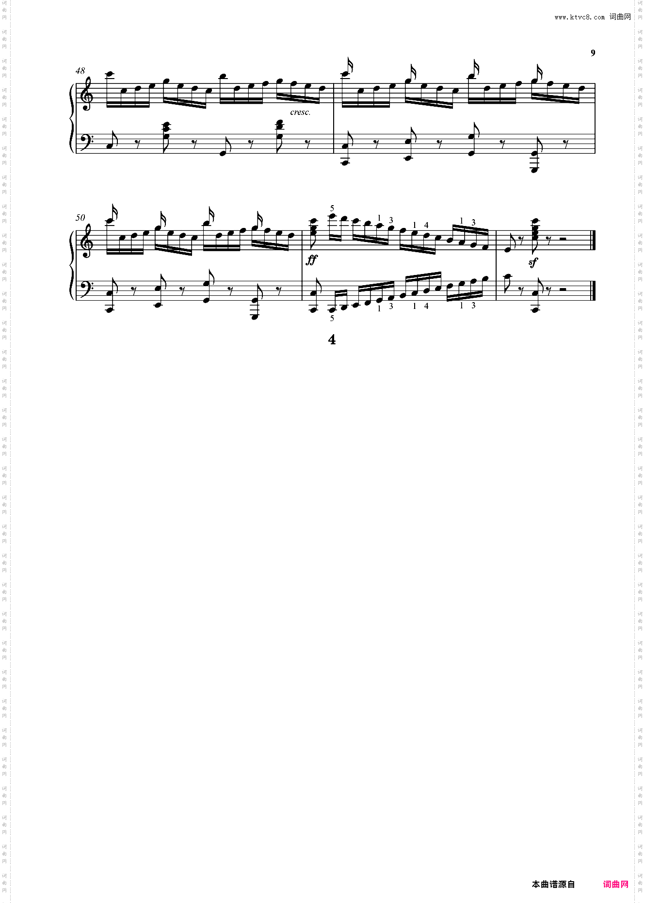 车尔尼299，No5