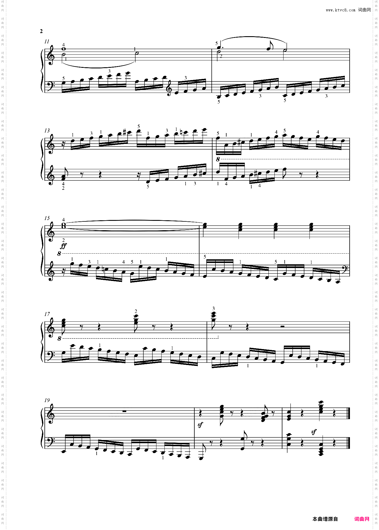 车尔尼299，No2