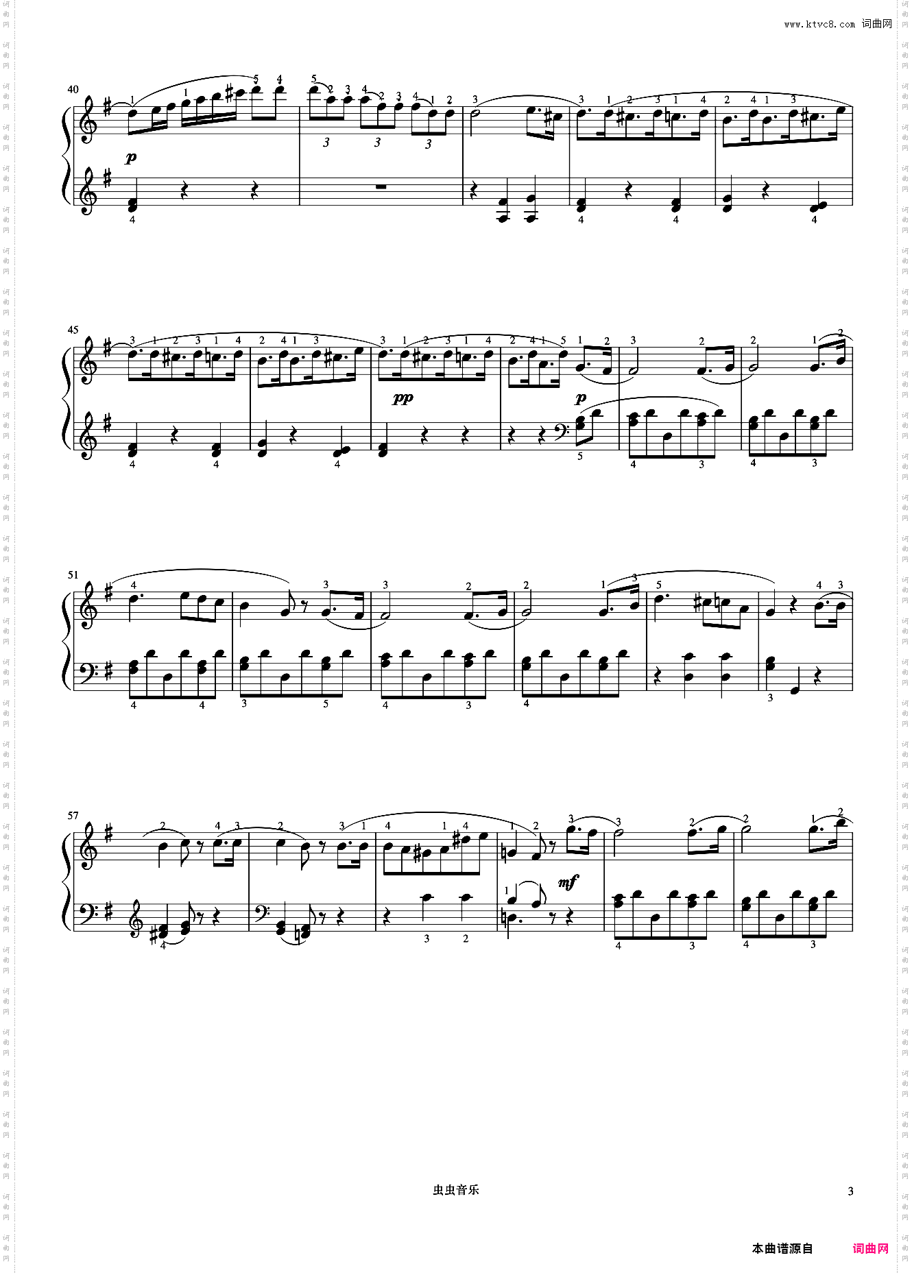 奏鸣曲 Op·49 No·2 第二乐章《小奏鸣曲集》