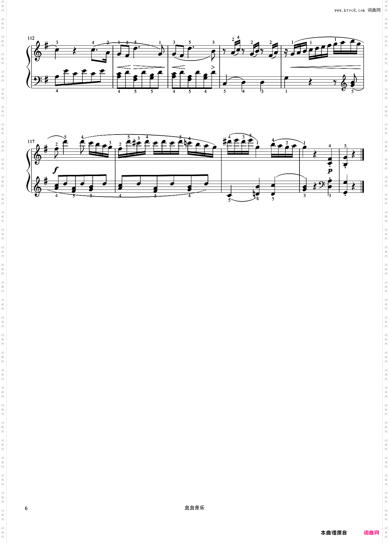 奏鸣曲 Op·49 No·2 第二乐章《小奏鸣曲集》