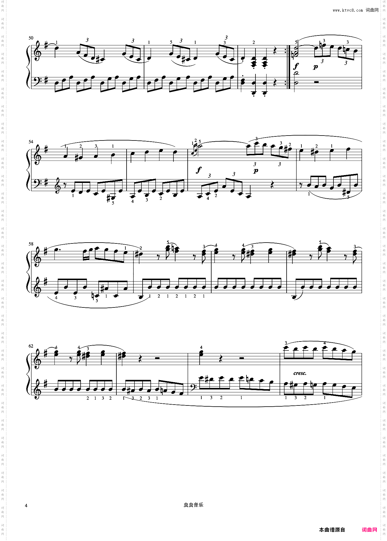 奏鸣曲 Op·49 No·2 第一乐章《小奏鸣曲集》