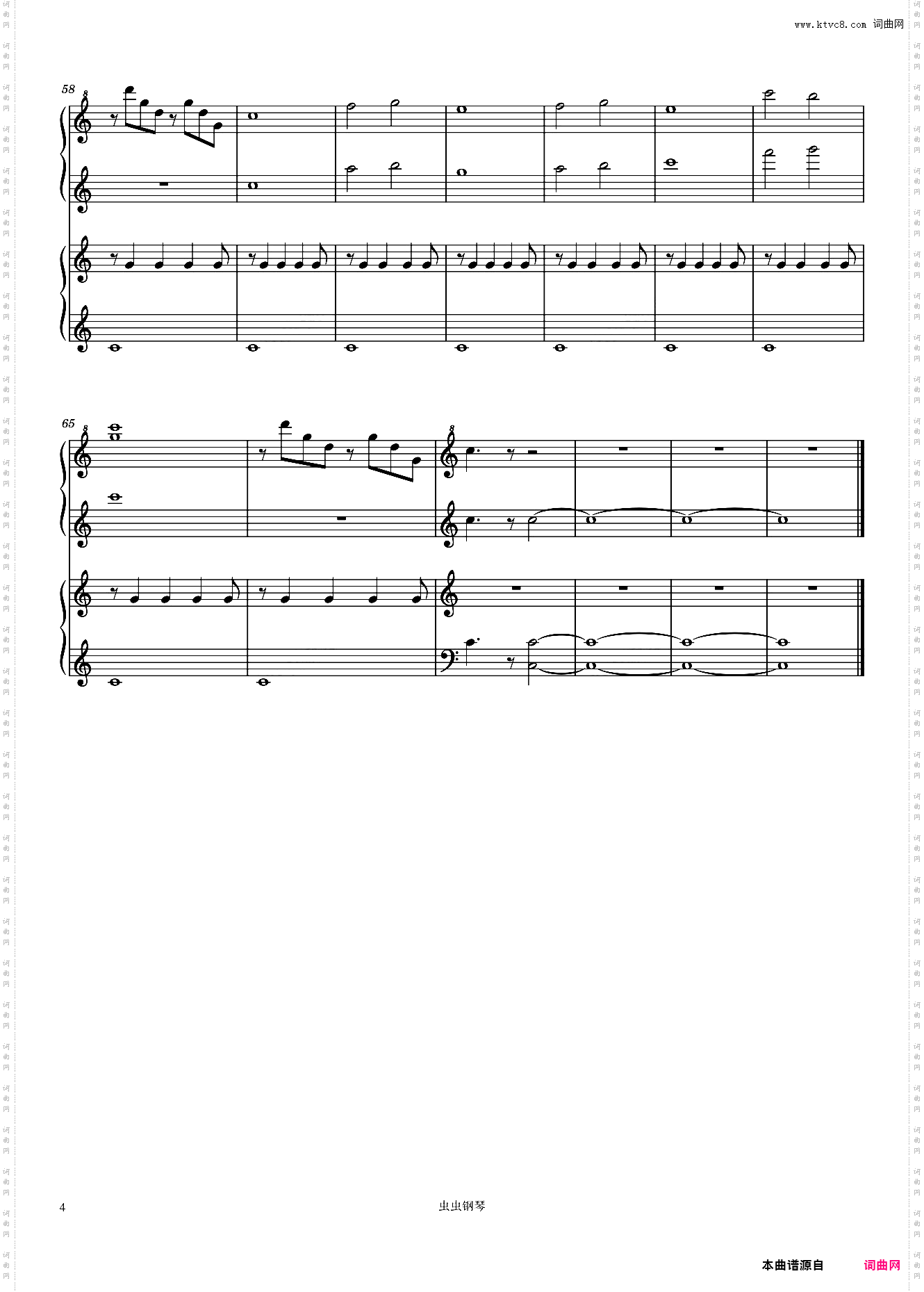 Forrest Gump【四手联弹】-电影《阿甘正传》插曲
