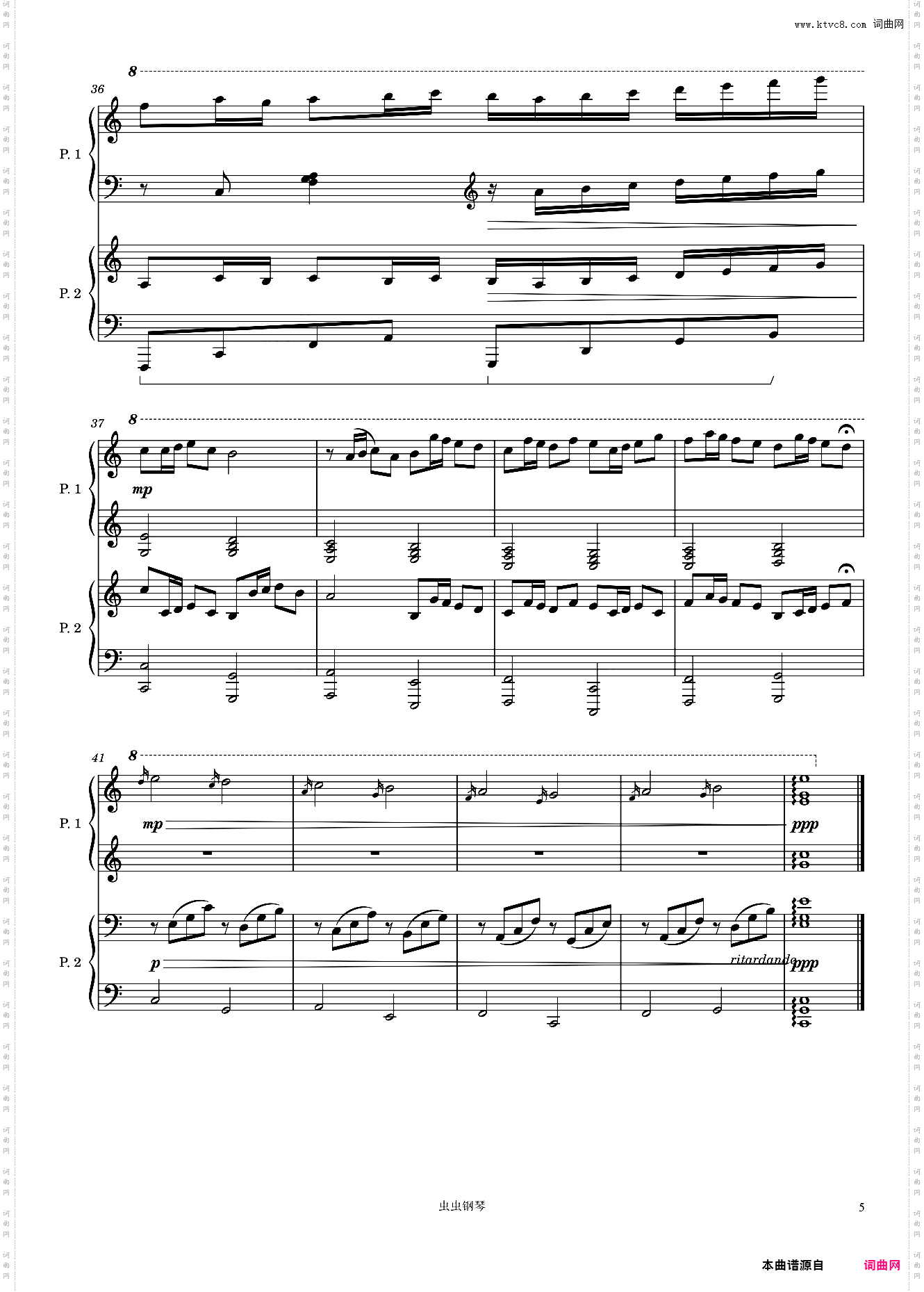 卡农【四手联弹】-Canon in CJohann Pachelbel