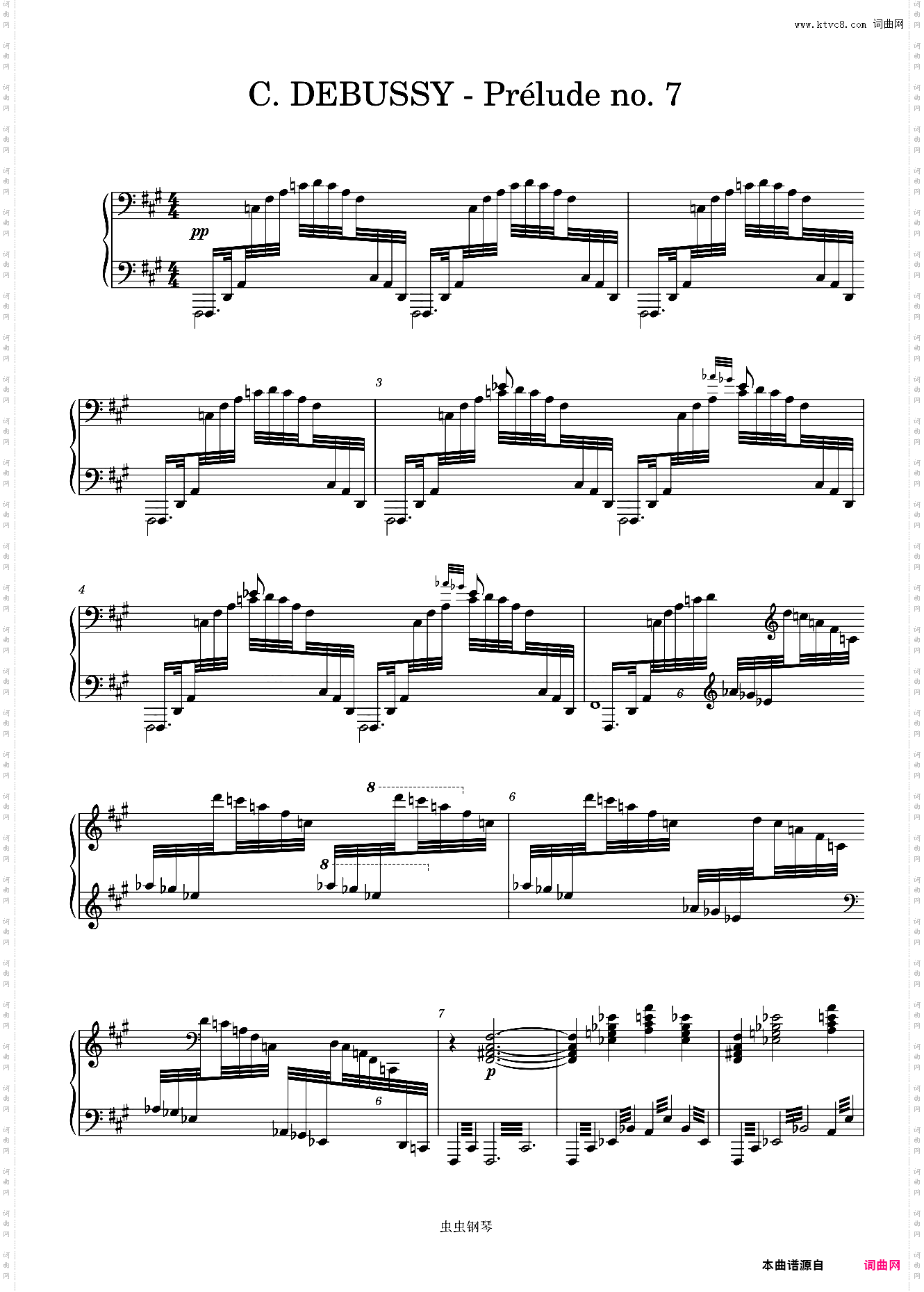 C· DEBUSSY - Prélude no· 7, livre 1: Ce qu'a vu le vent d'Ouest