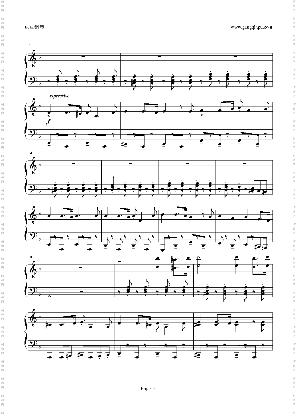 红色警戒3主题曲 《苏维埃进行曲》 Red Alert 3 - Soviet March 四手联弹