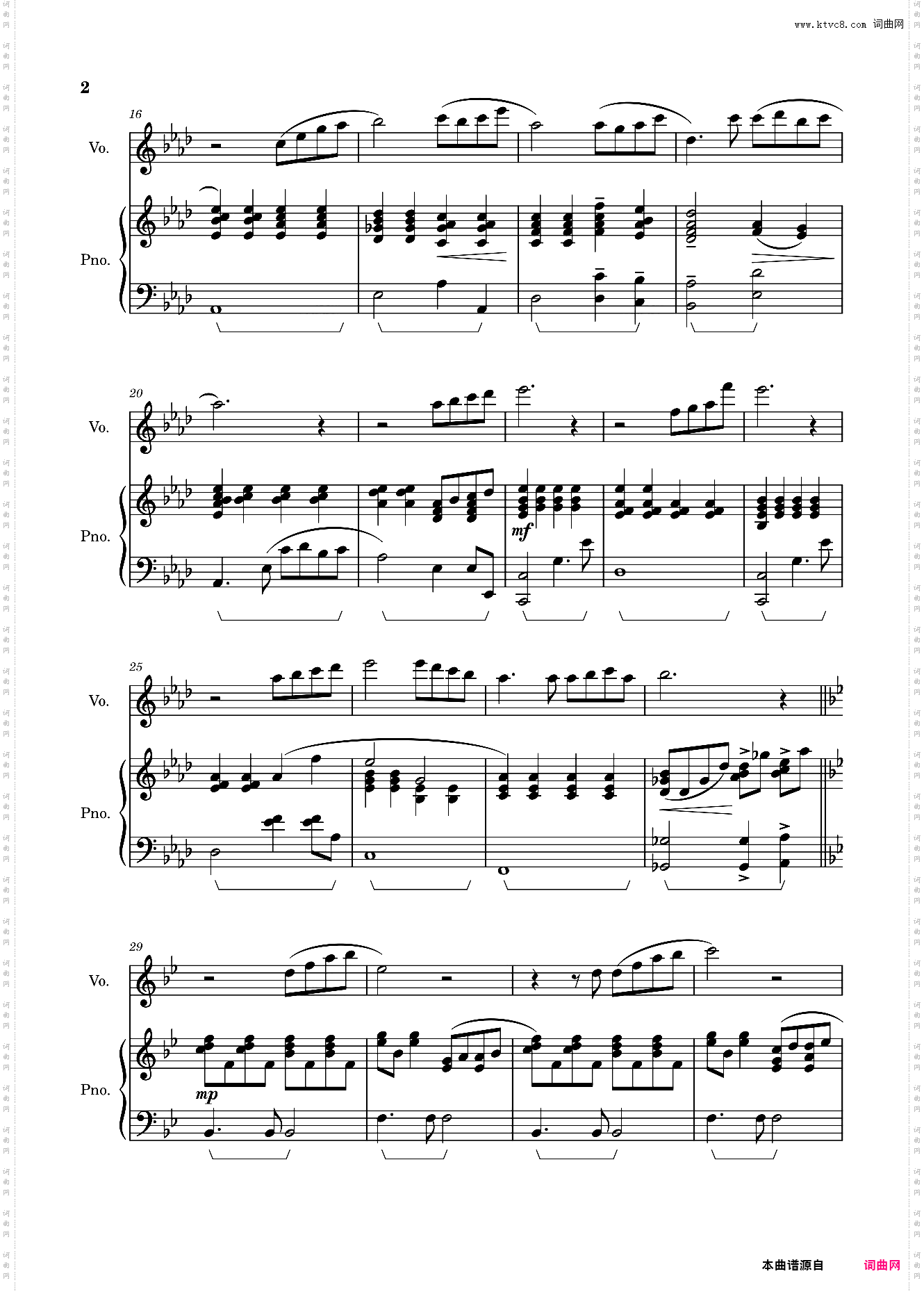 美女与野兽合奏弹唱谱