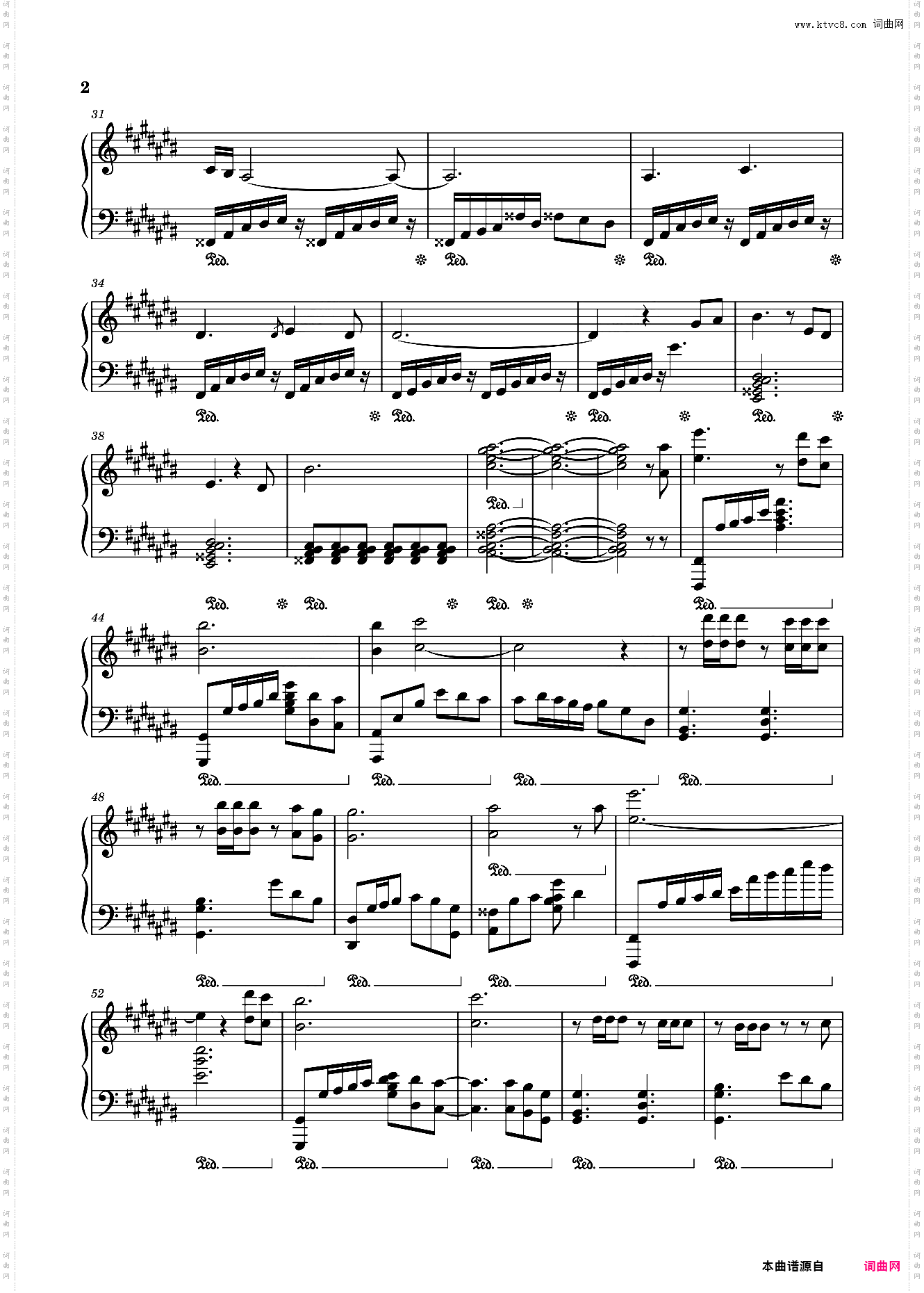 钢琴原调 Time Reflection王者荣耀时之恋人bgm