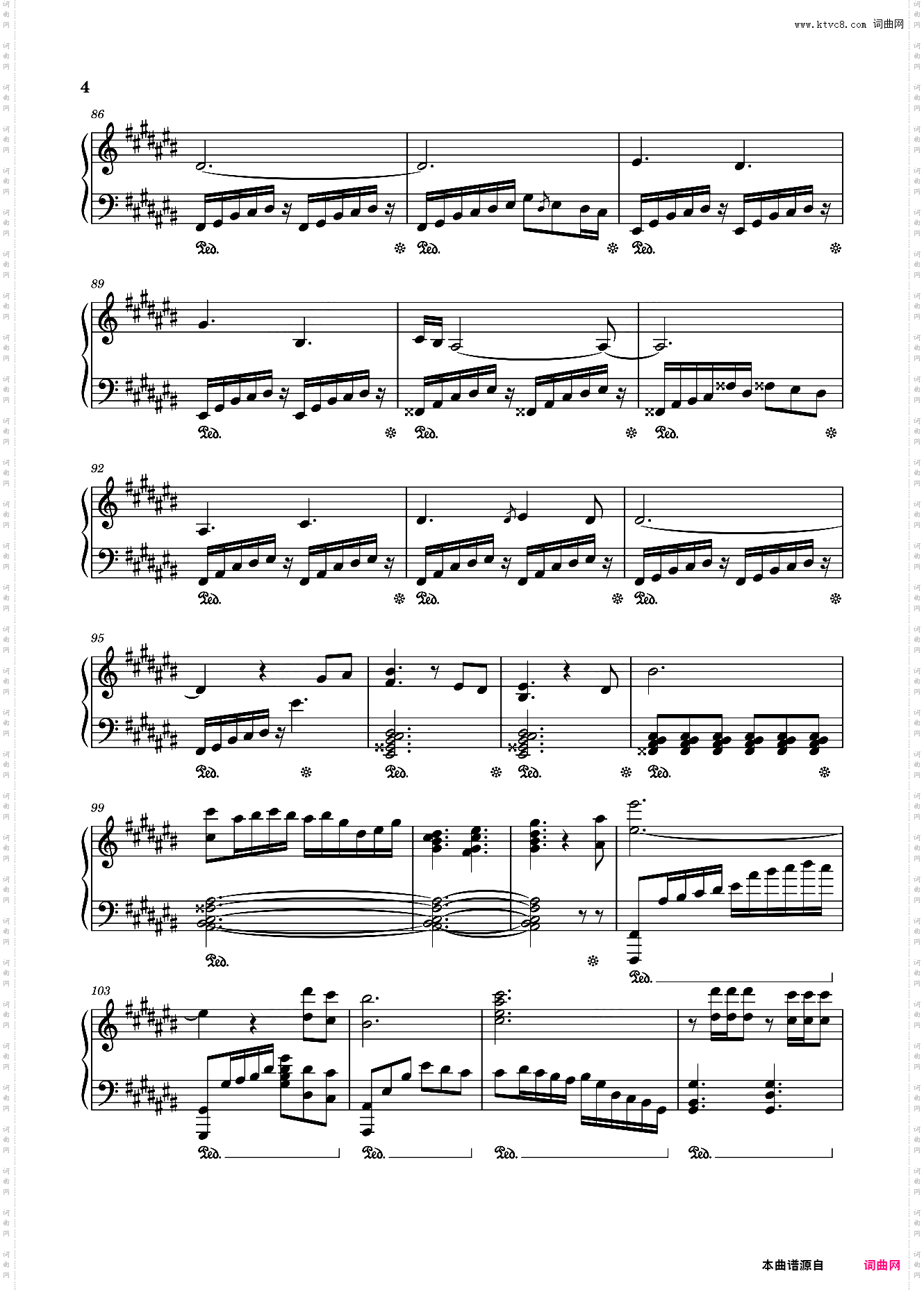 钢琴原调 Time Reflection王者荣耀时之恋人bgm