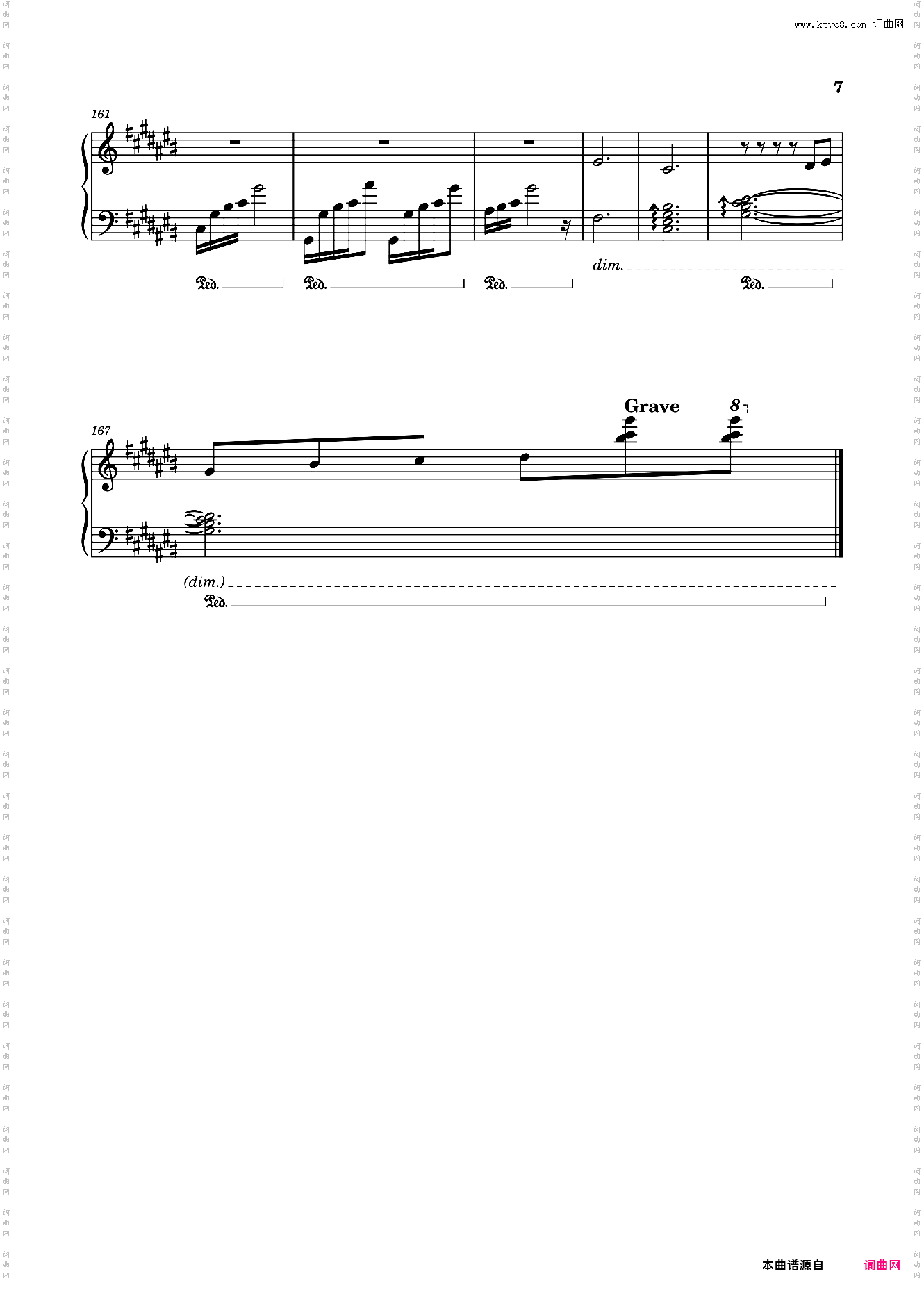 钢琴原调 Time Reflection王者荣耀时之恋人bgm