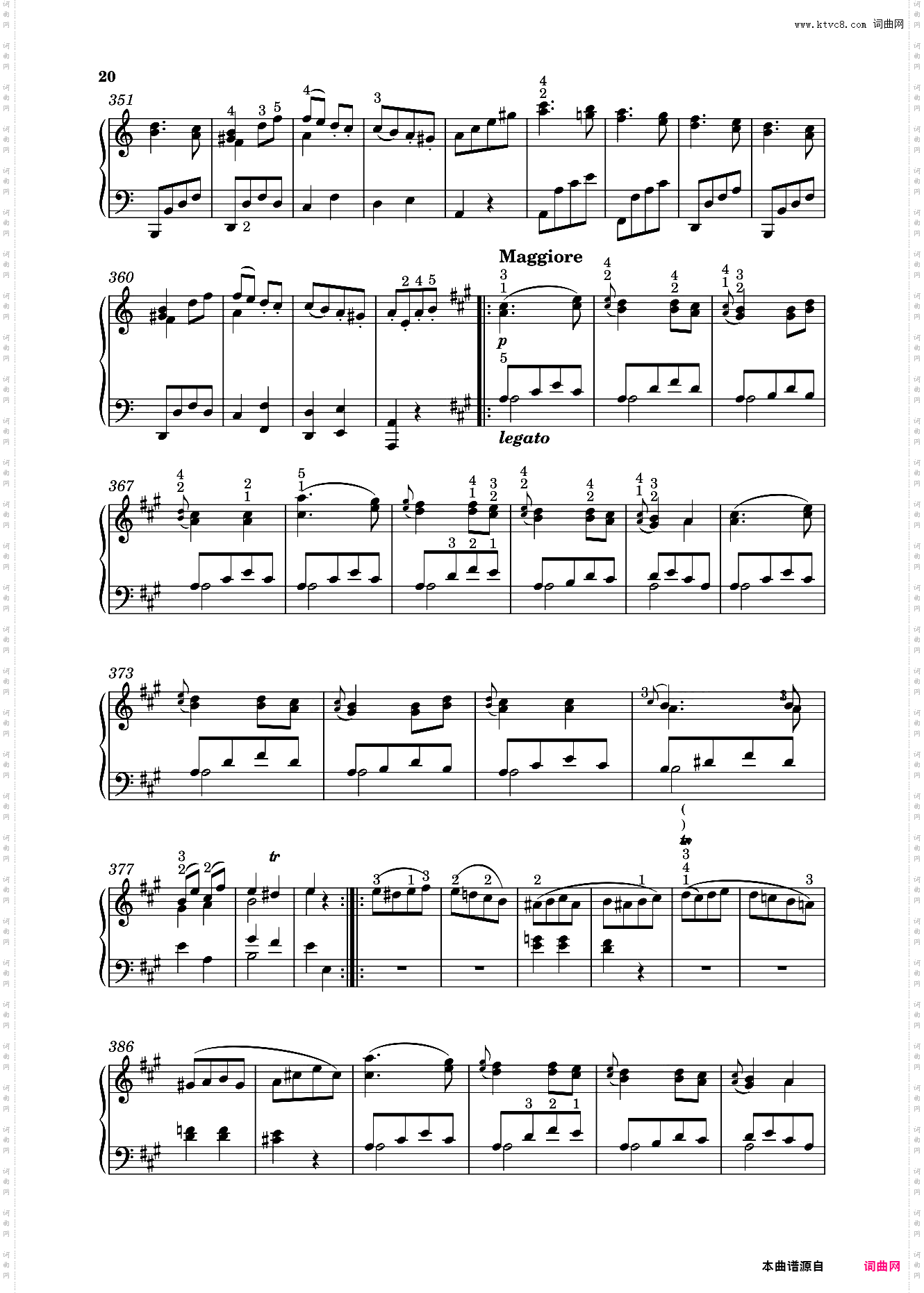 钢琴奏鸣曲KV310
