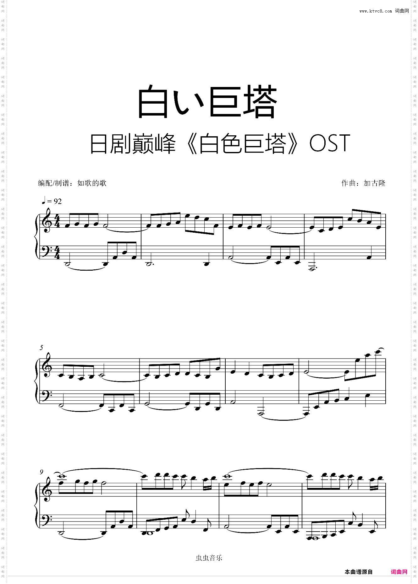 白色巨塔/白い巨塔—日剧巅峰之作2003版同名OST
