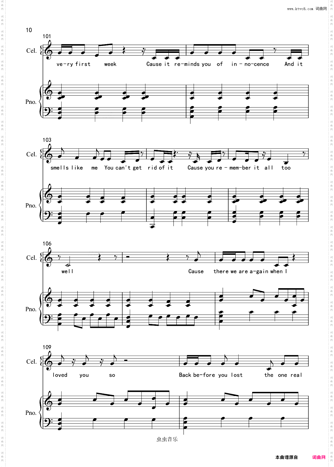 All too well【唯美钢琴编配版】完整弹唱谱附歌词Taylor Swift