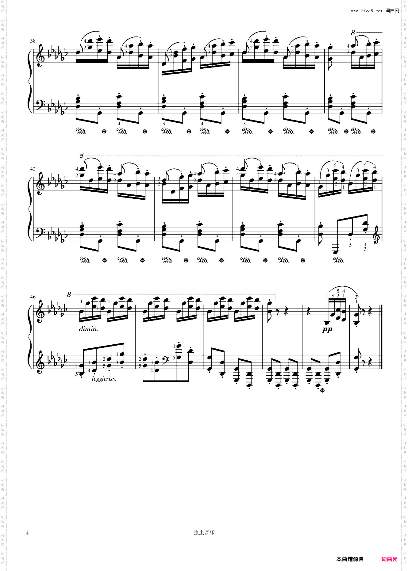 肖邦 蝴蝶 练习曲 带指法 踏板 Op·25 No·9 高清原版重制 Etudes Butterfly