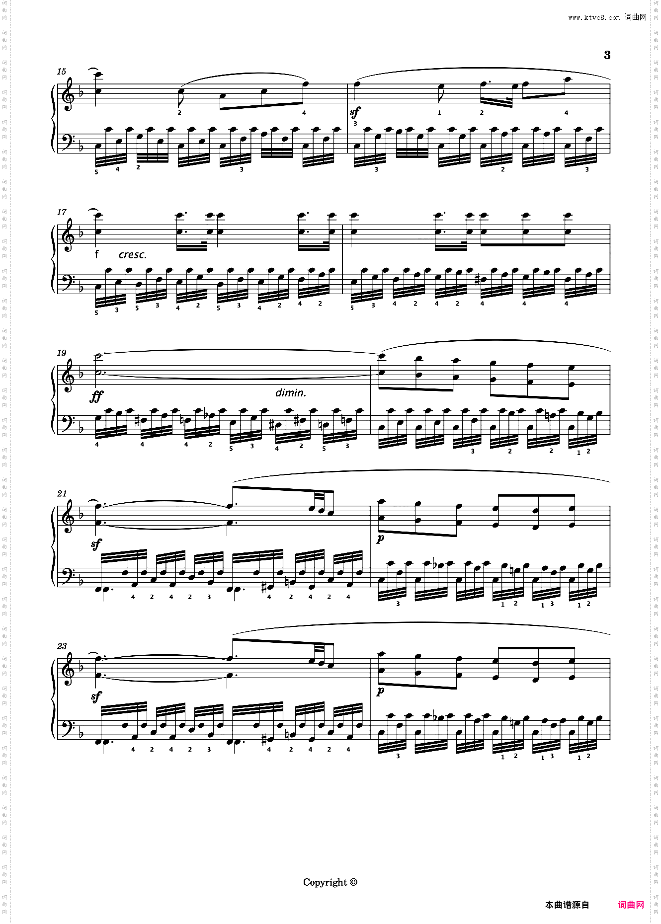 【六级】A-2 练习曲 【带指法】2019新版钢琴考级