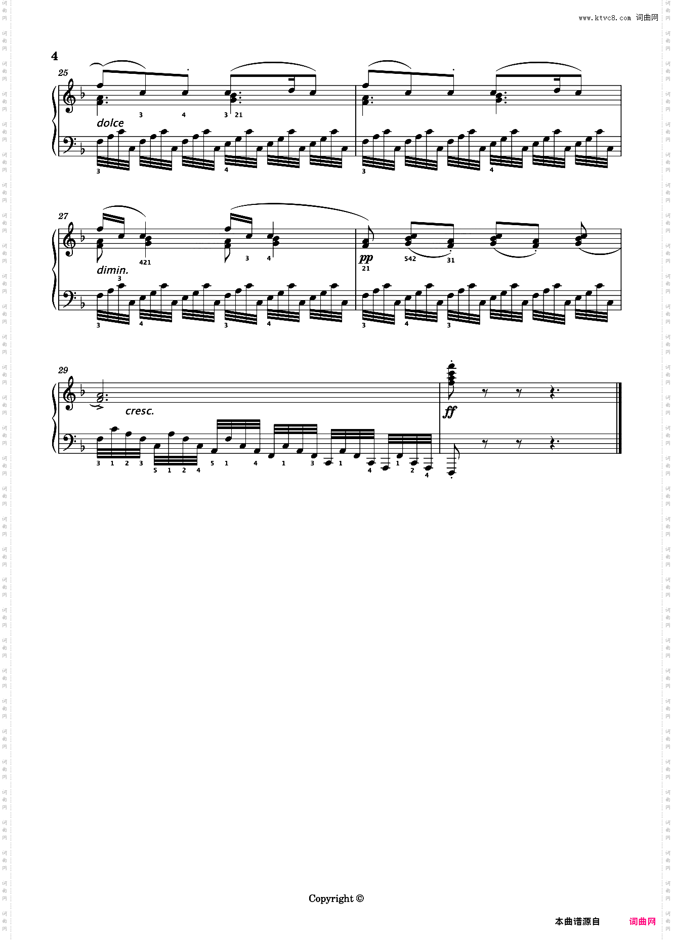 【六级】A-2 练习曲 【带指法】2019新版钢琴考级