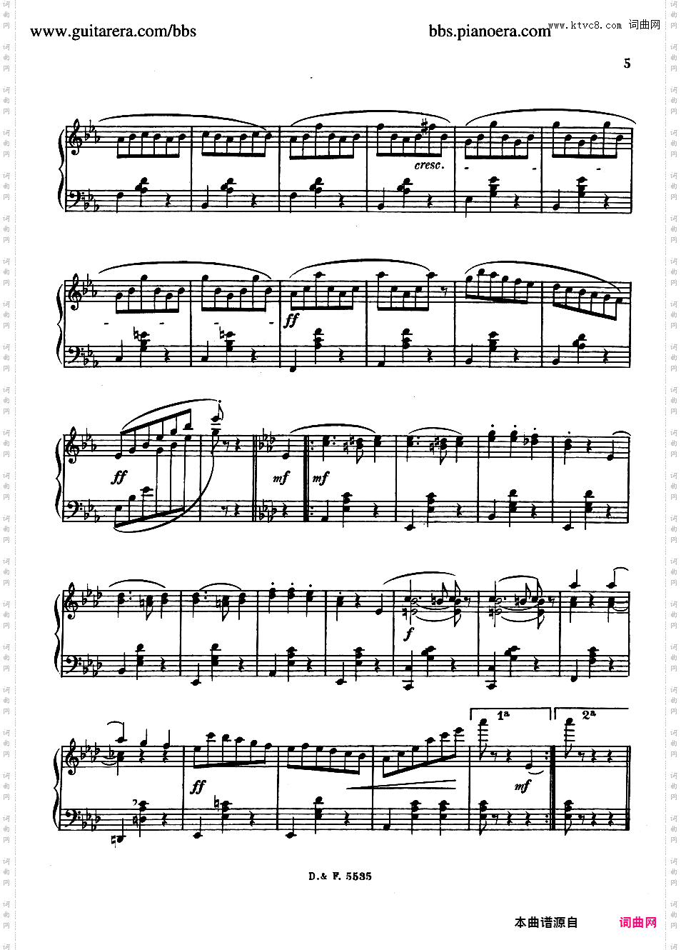 降E大调第一圆舞曲 Valse No·1 in E-flat Major Op·83