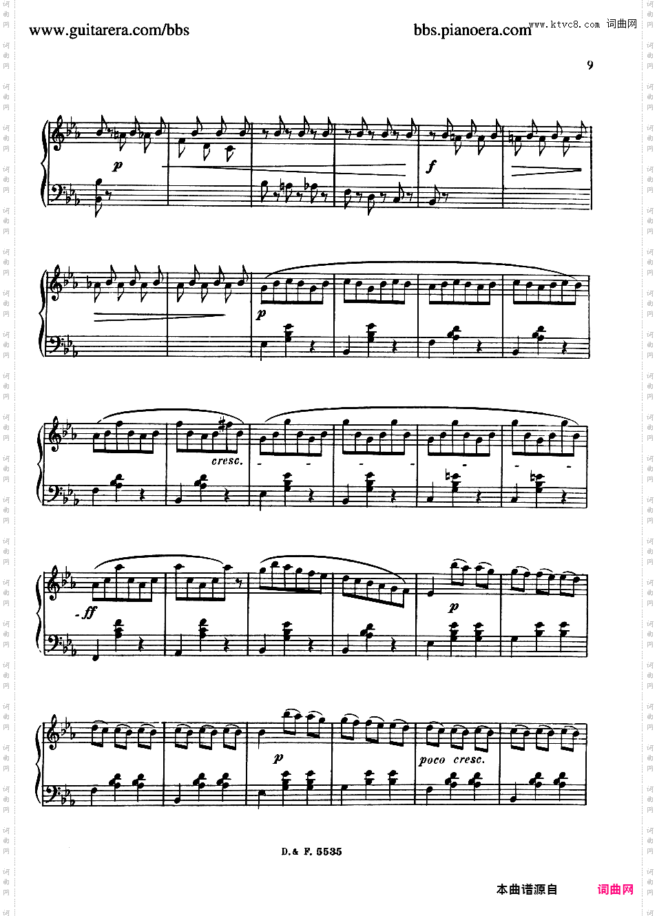 降E大调第一圆舞曲 Valse No·1 in E-flat Major Op·83